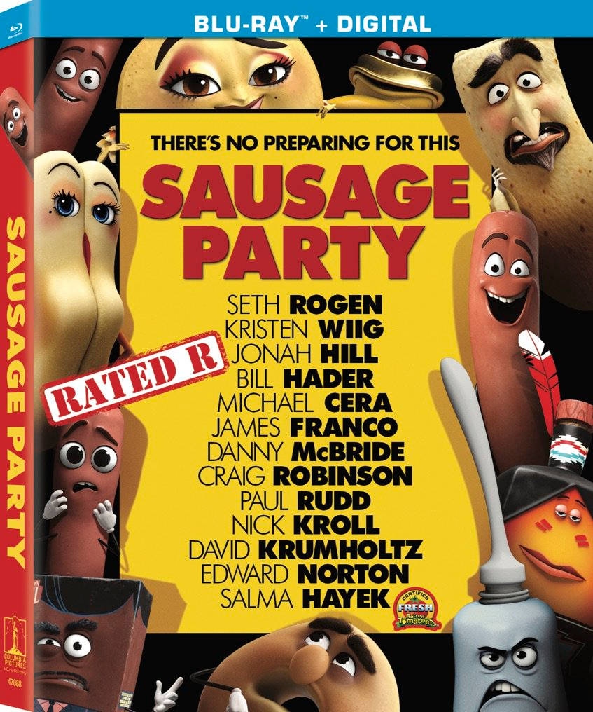 Sausage Party Dvd Poster Cast Background