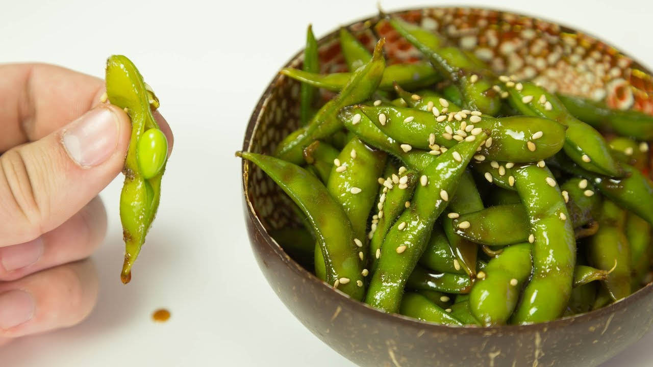 Sautéed Edamame Beans Background