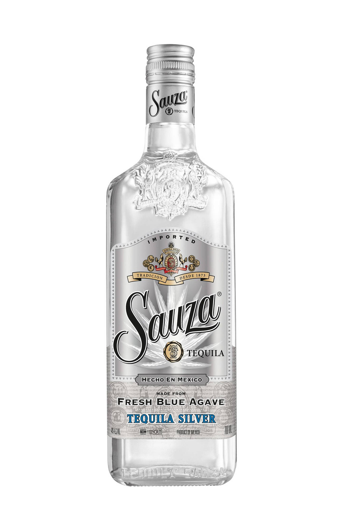 Sauza Hacienda Tequila Silver White Background