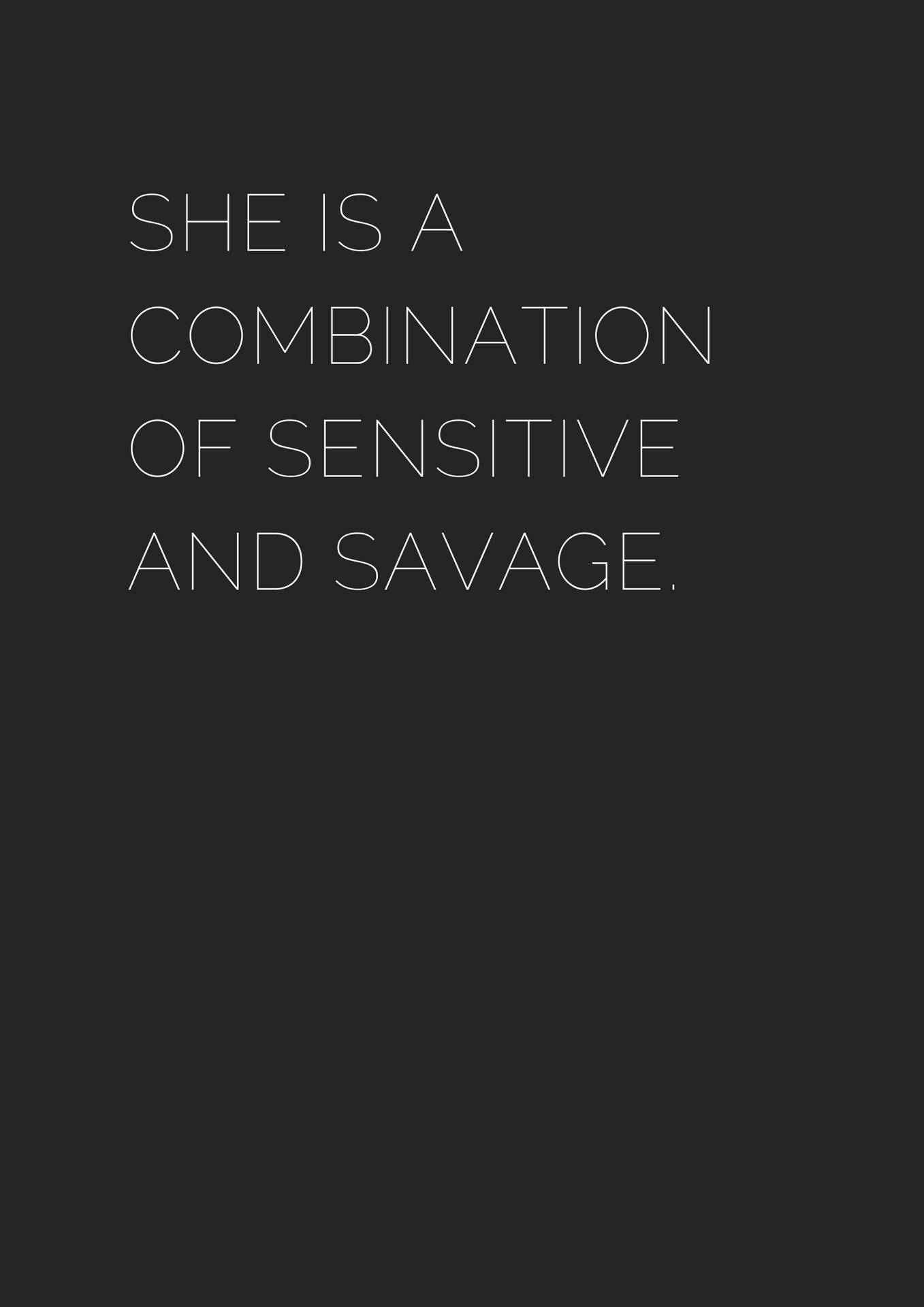 Savage Combination Sensitive Background
