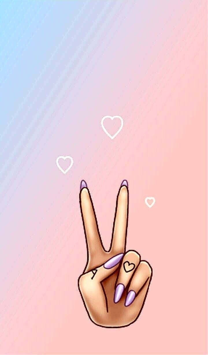 Savage Hand Peace Sign Background