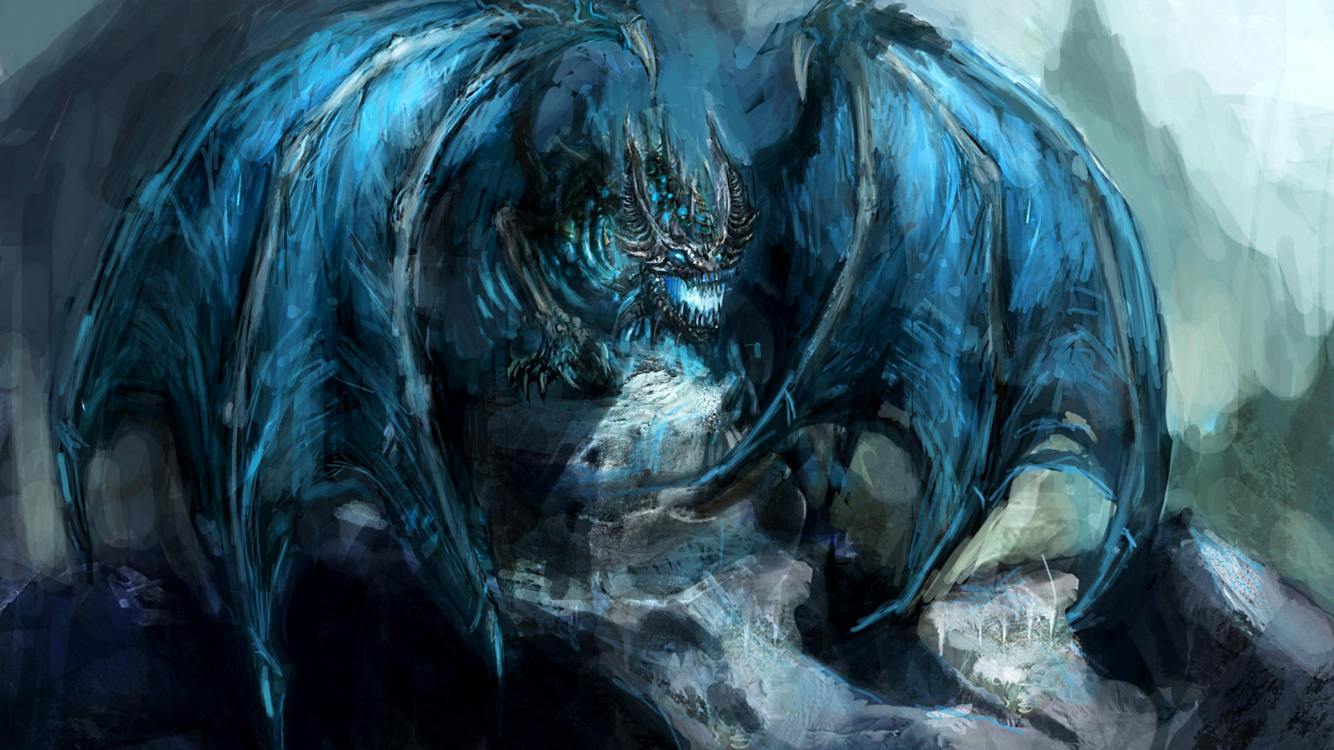 Savage Ice Dragon Background