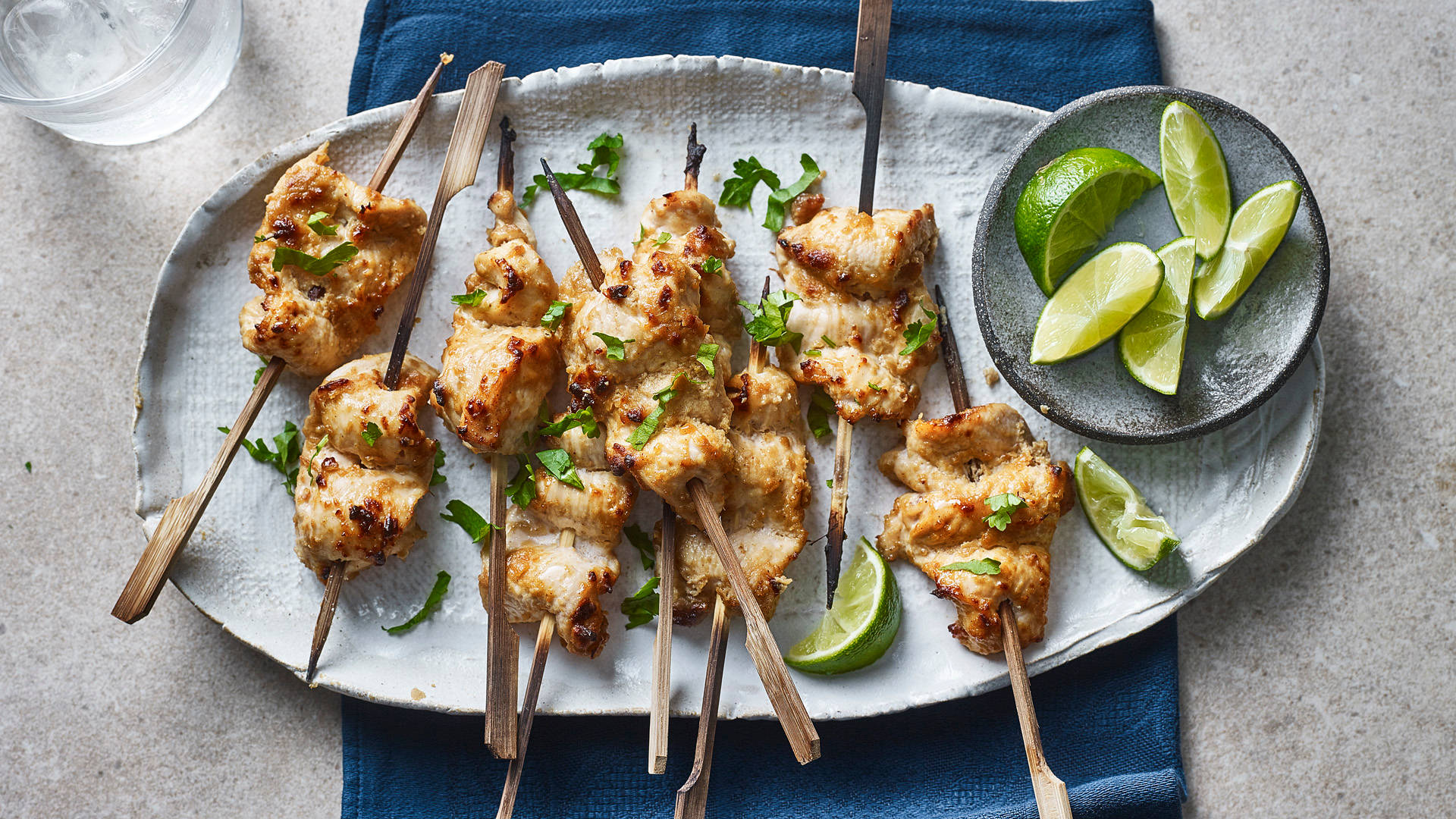 Savor Southeast Asian Cuisine: Succulent Chicken Satay Background