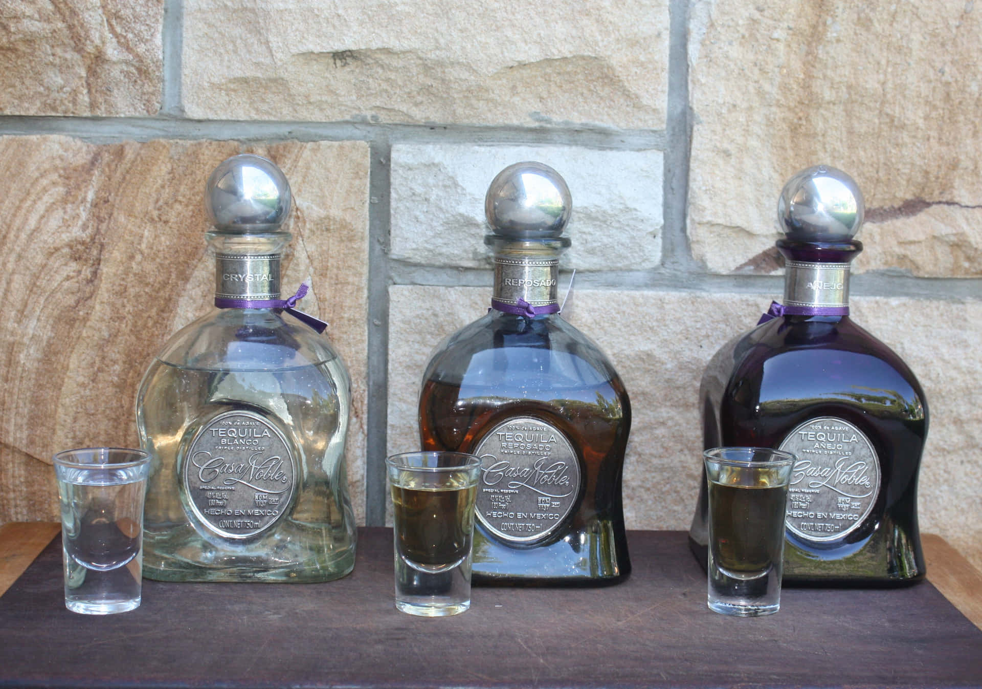 Savoring Casa Noble Tequila Shots Background