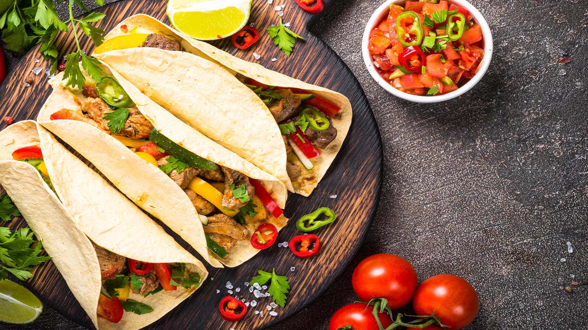 Savory Mexican Cuisine Feast Background