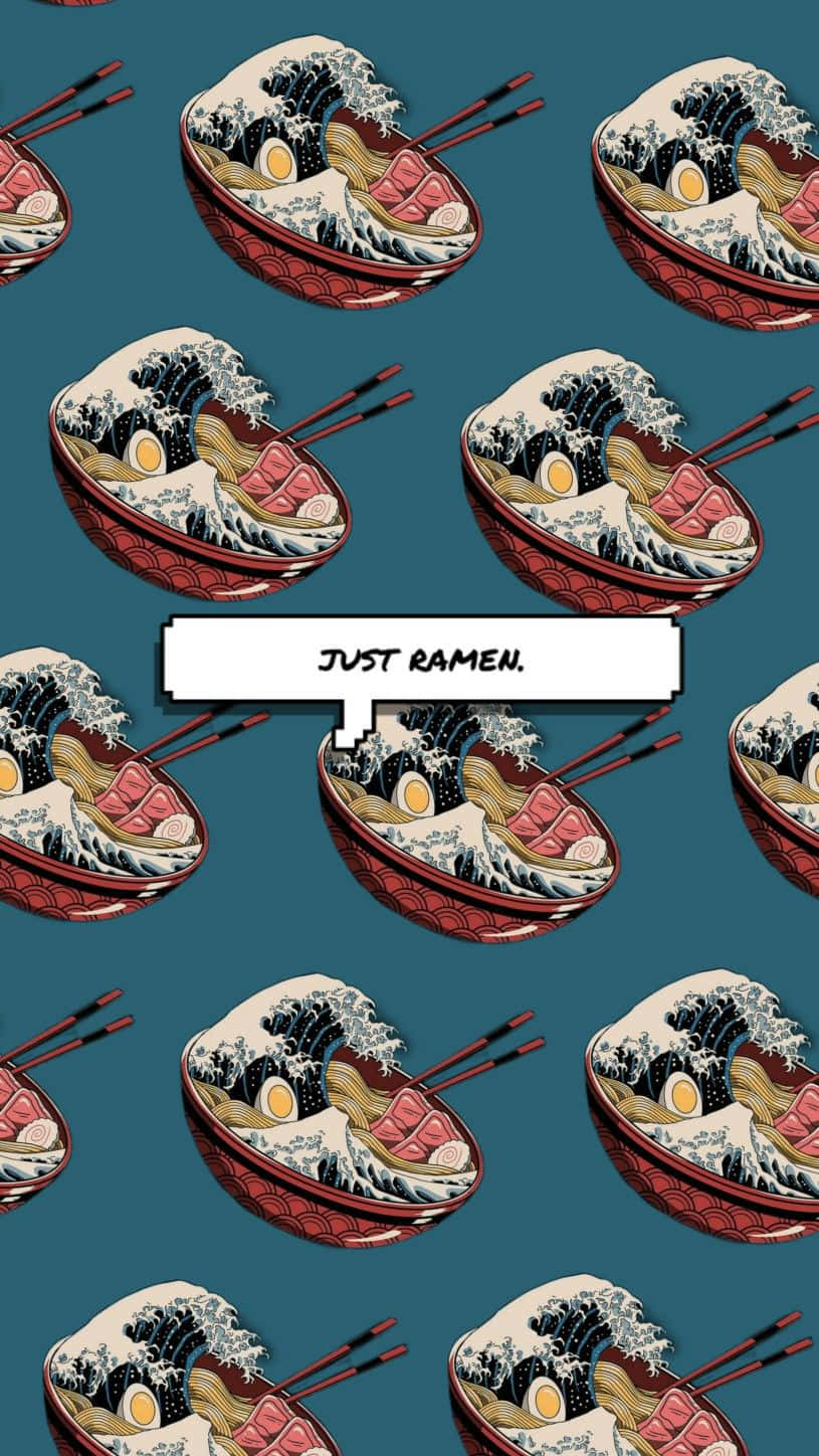 Savory Seamless Ramen Pattern Background