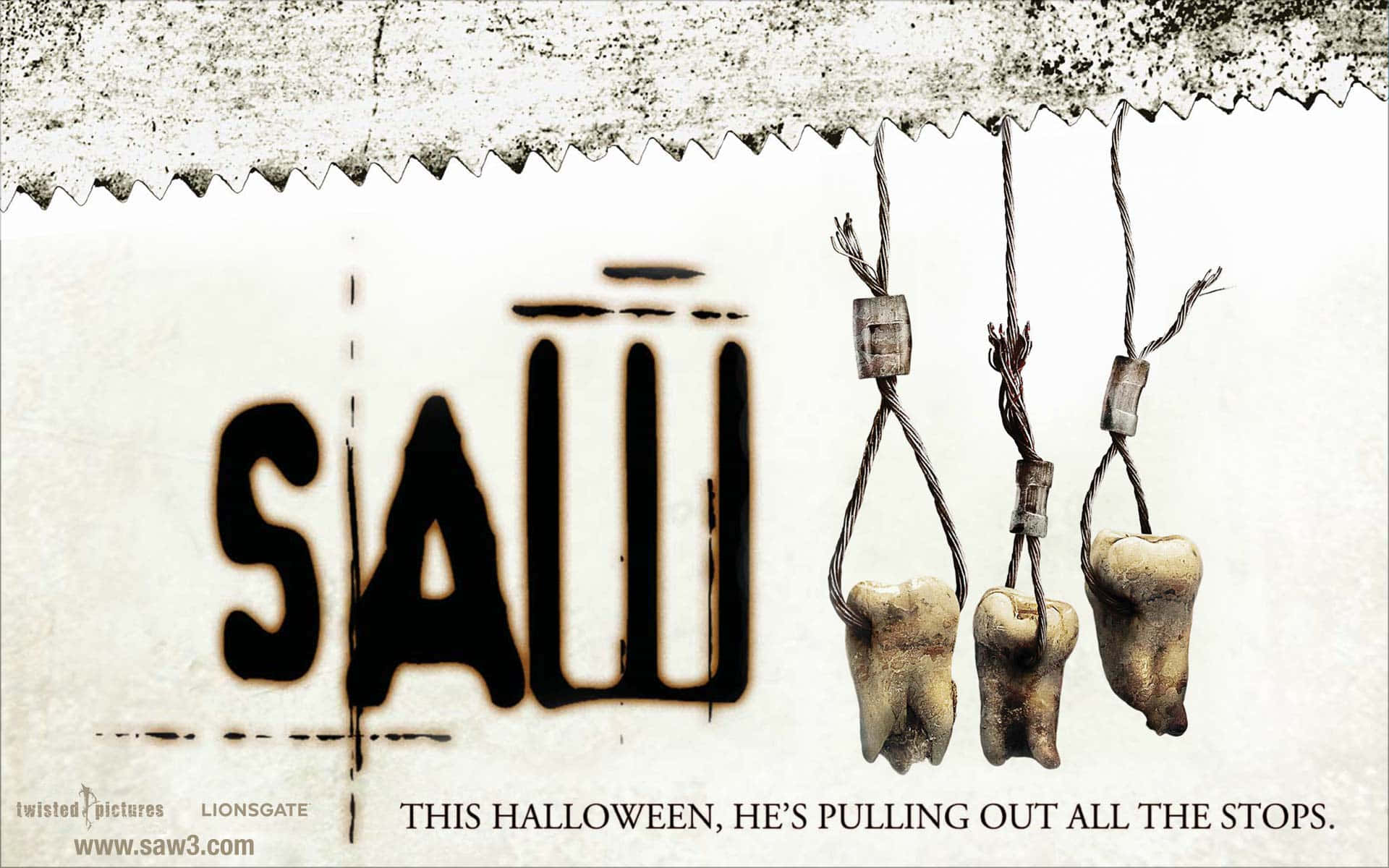 Saw Hanging Teeth Background