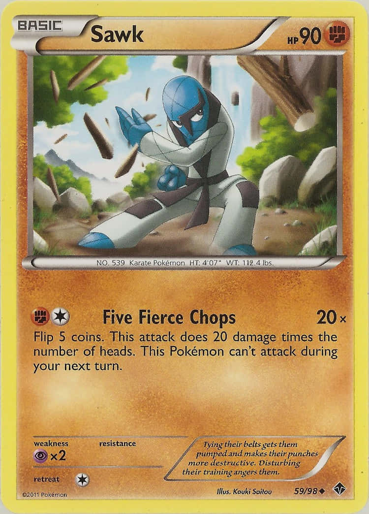 Sawk Pokemon Card Background