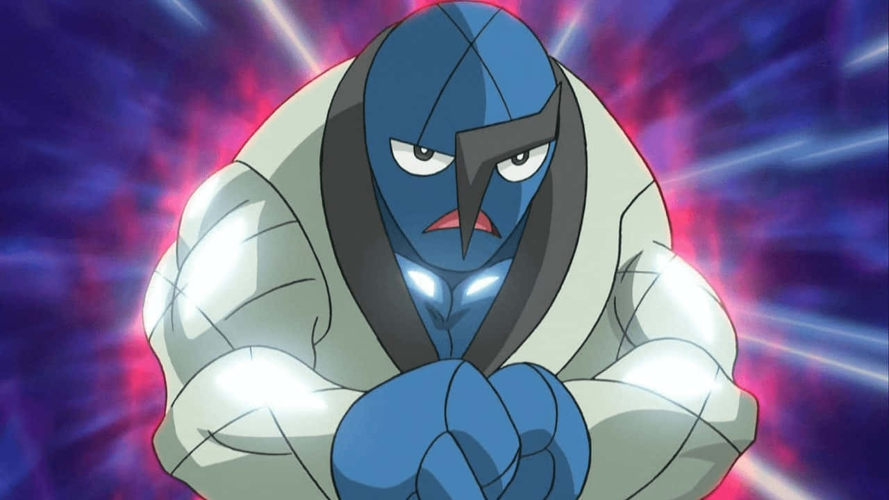 Sawk, The Karate Pokémon, In A Fighting Stance Background