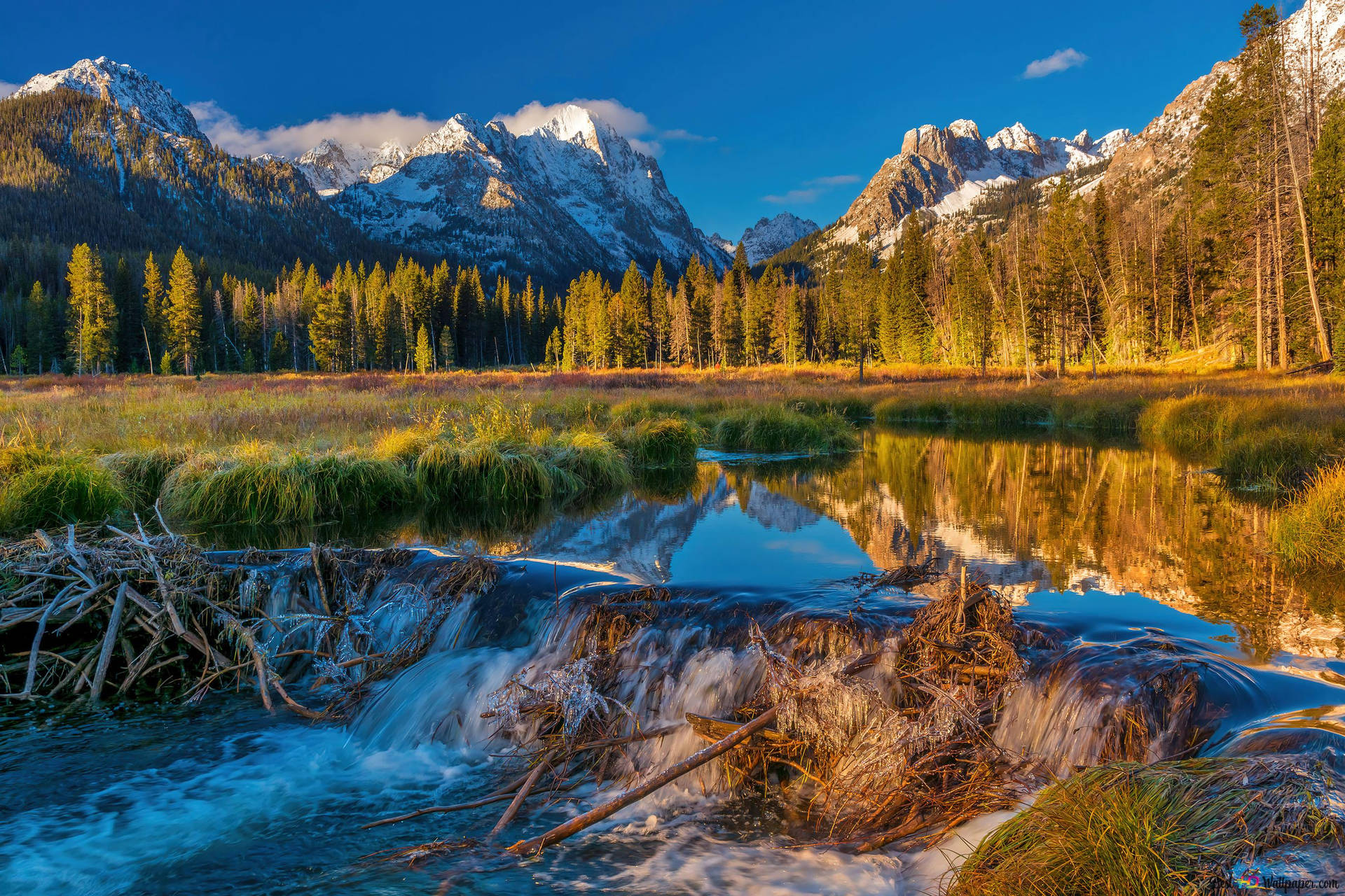 Sawtooth Mountain Trail In Idaho Background