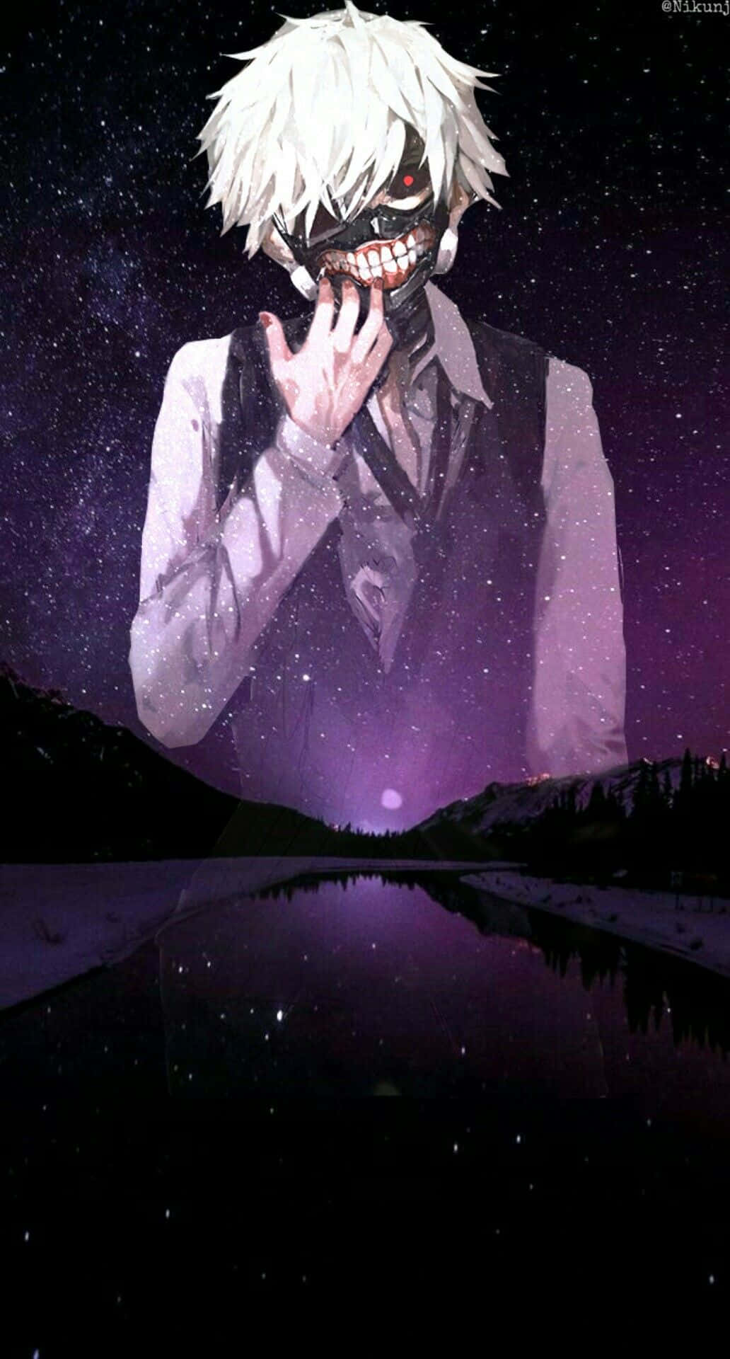 Say Goodbye To Dull And Generic Phones And Say Hello To The Vibrant And Unique Kaneki Phone Background