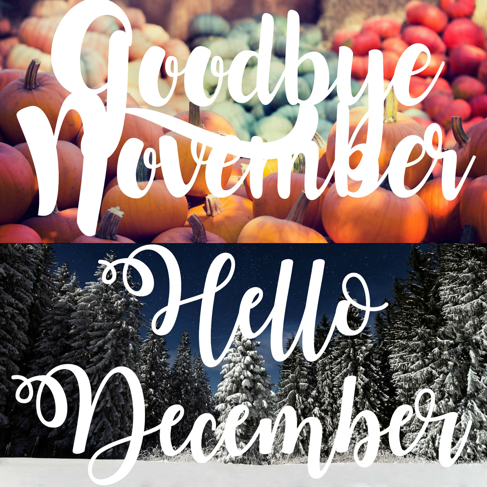 “say Goodbye To November And Welcome December With Open Arms!” Background