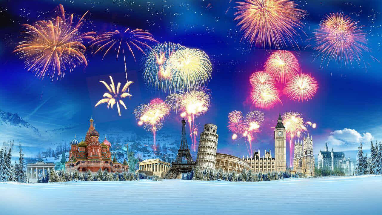 Say Hello To 2021 With Mickey Mouse And A Festive Happy New Year Message! Background