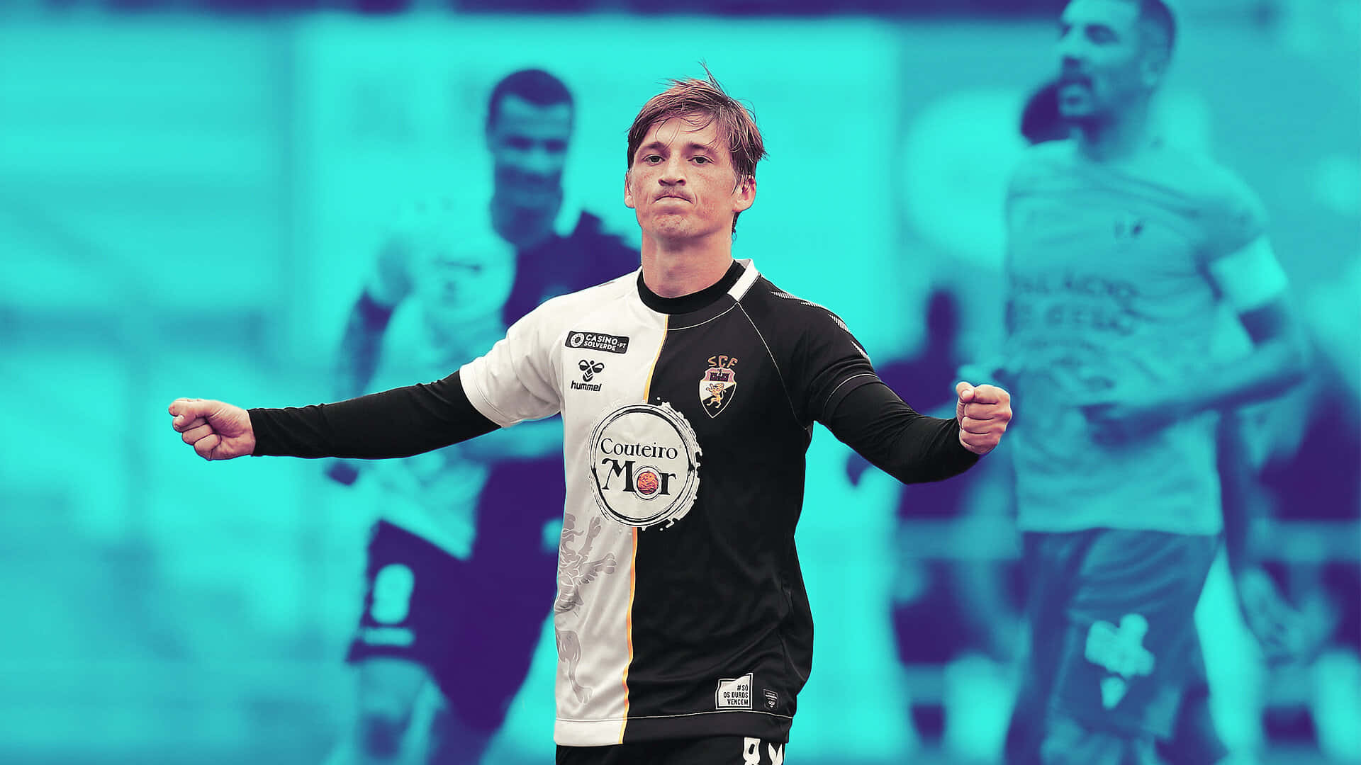 Sc Farense Player Ryan Gauld Graphic Art Background