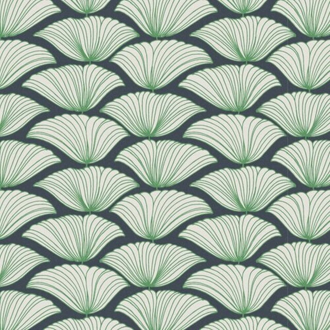 Scallops Design In Pastel Green Background