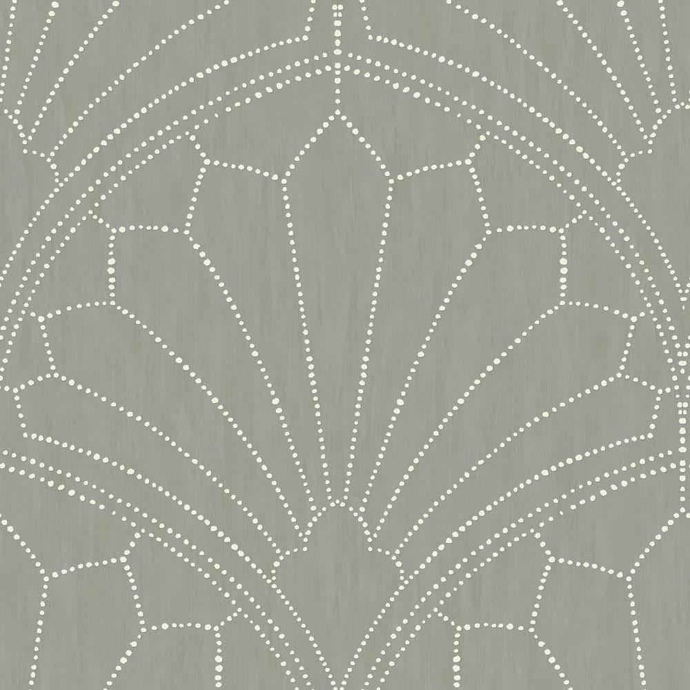 Scallops Pattern Dotted On Gray Aesthetic Background