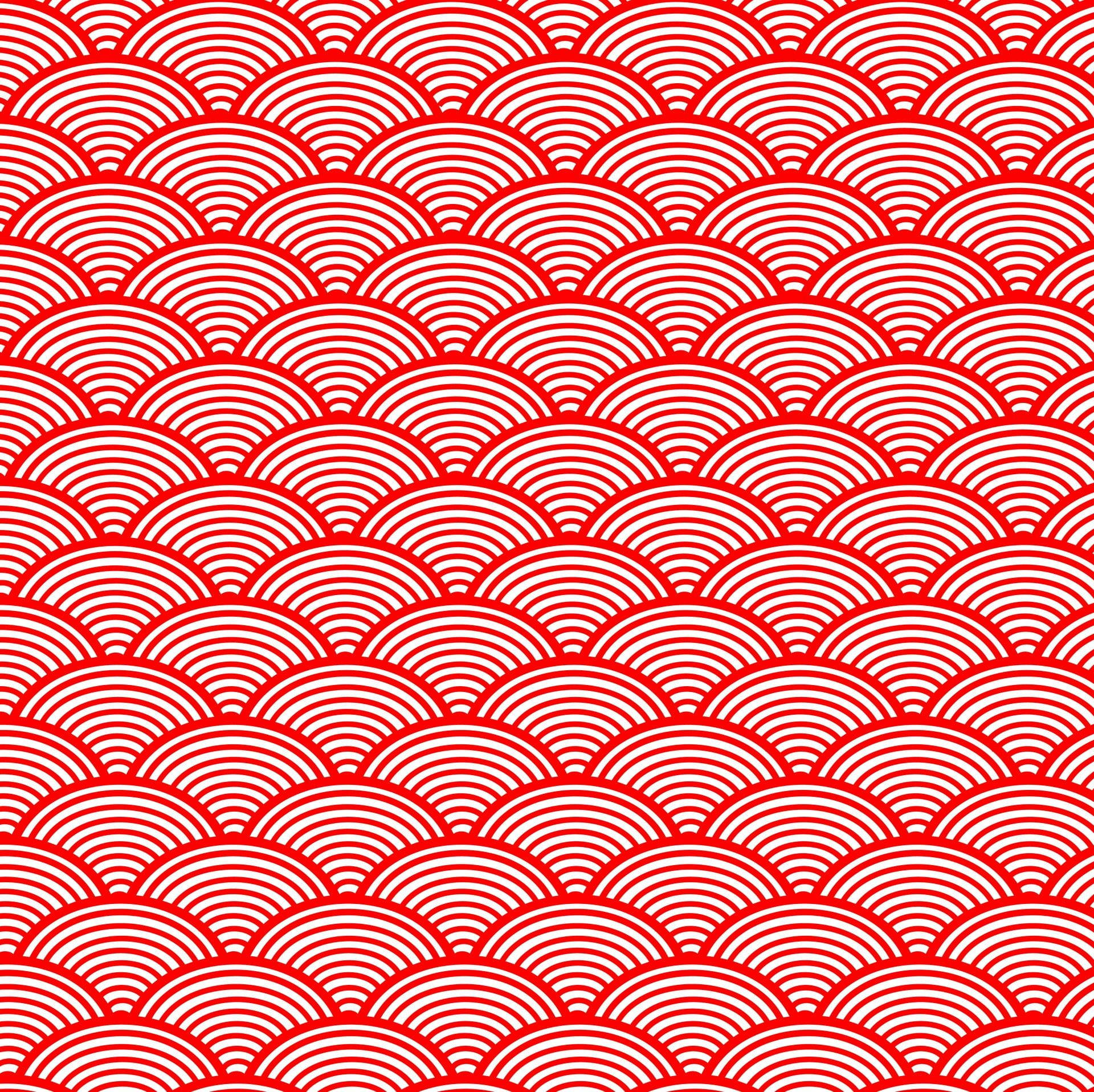 Scallops Pattern Red Aesthetic Background