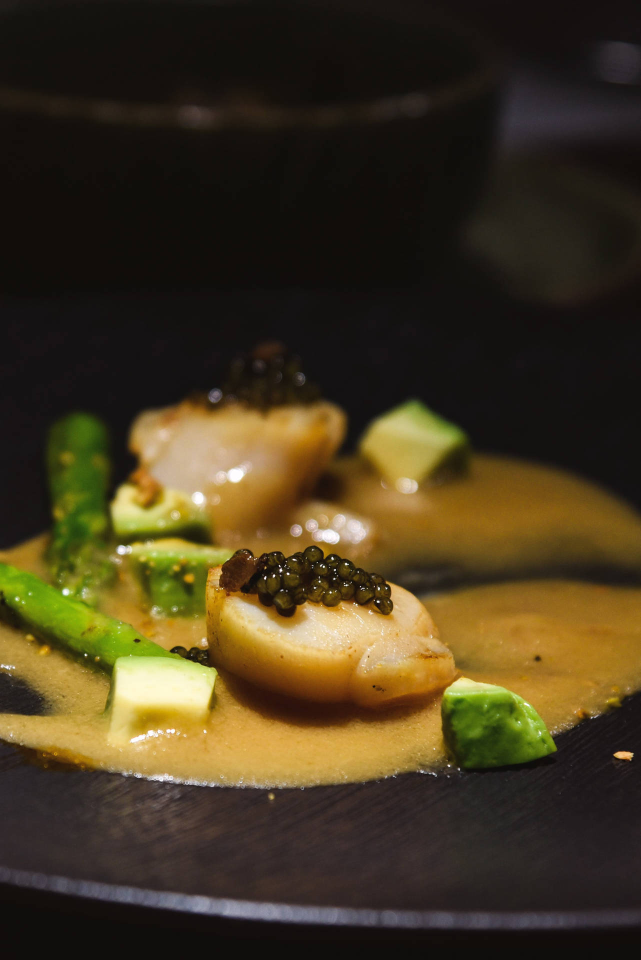 Scallops With Caviar And Orange Sauce