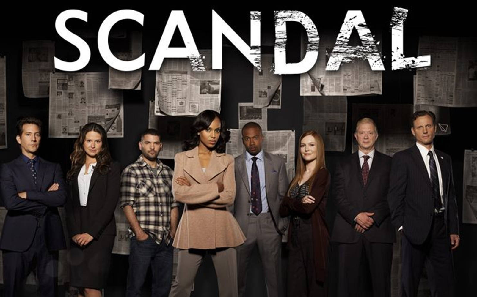 Scandal Characters On A Poster Background