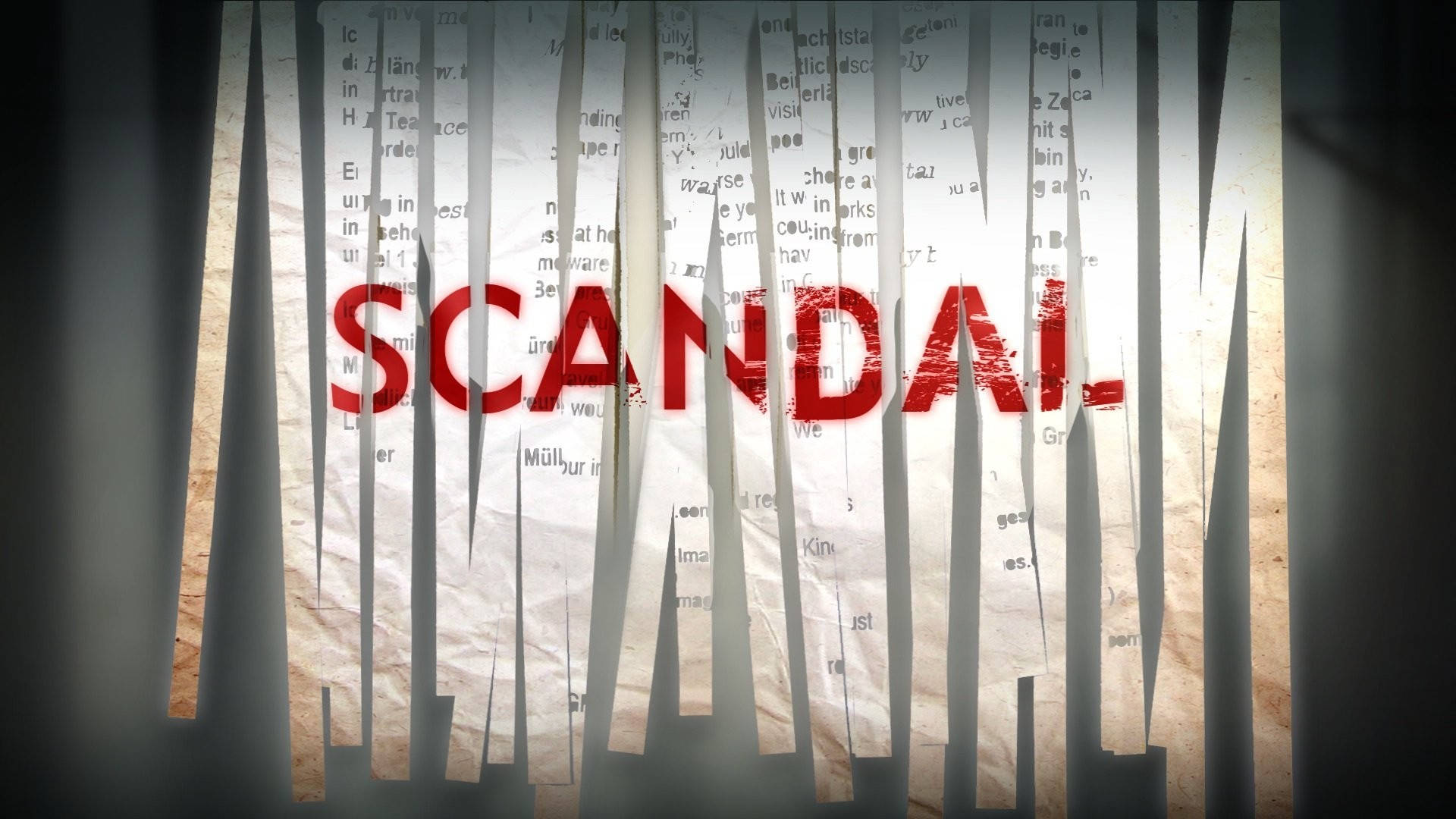 Scandal Lettering On A Ripped Paper Background Background