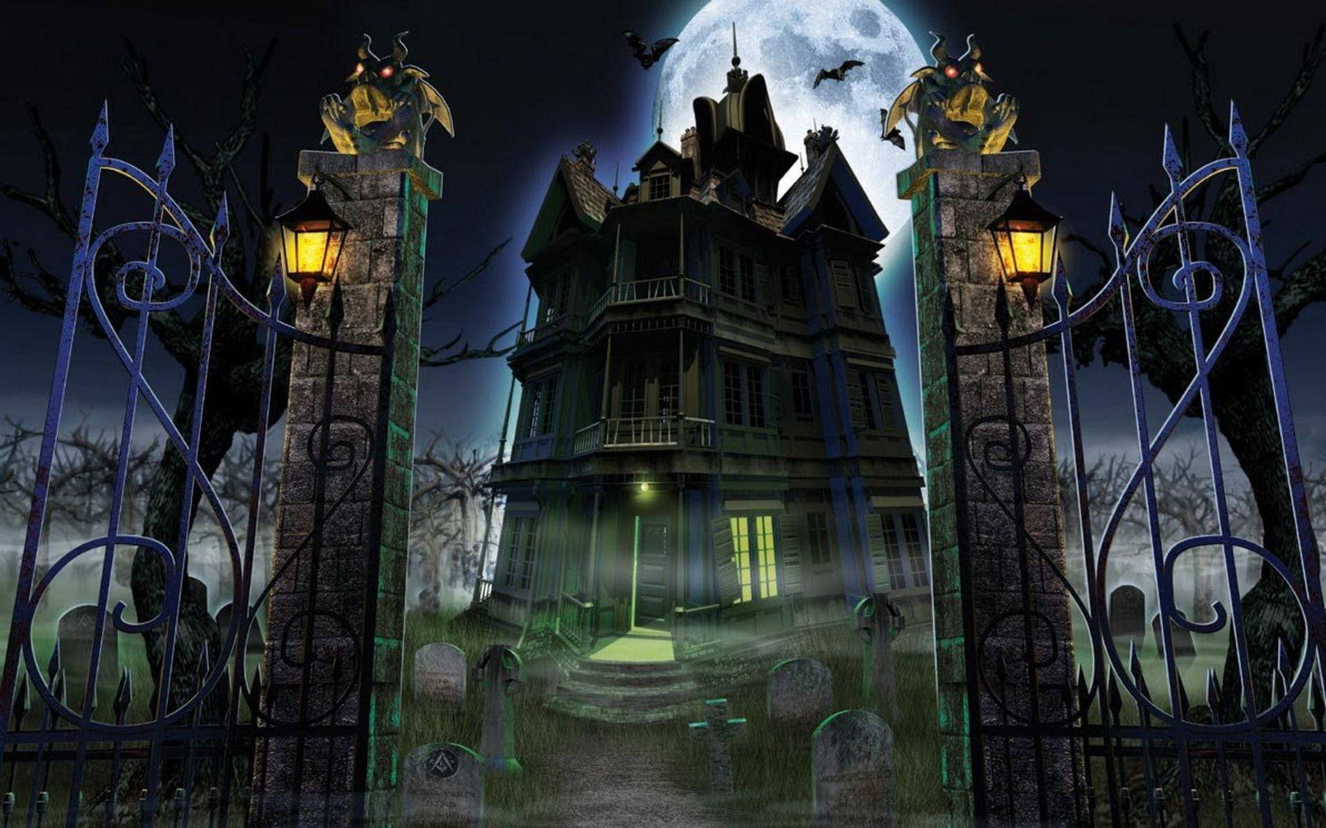 Scare Yourself This Halloween With A Trip Through A Haunted House! Background