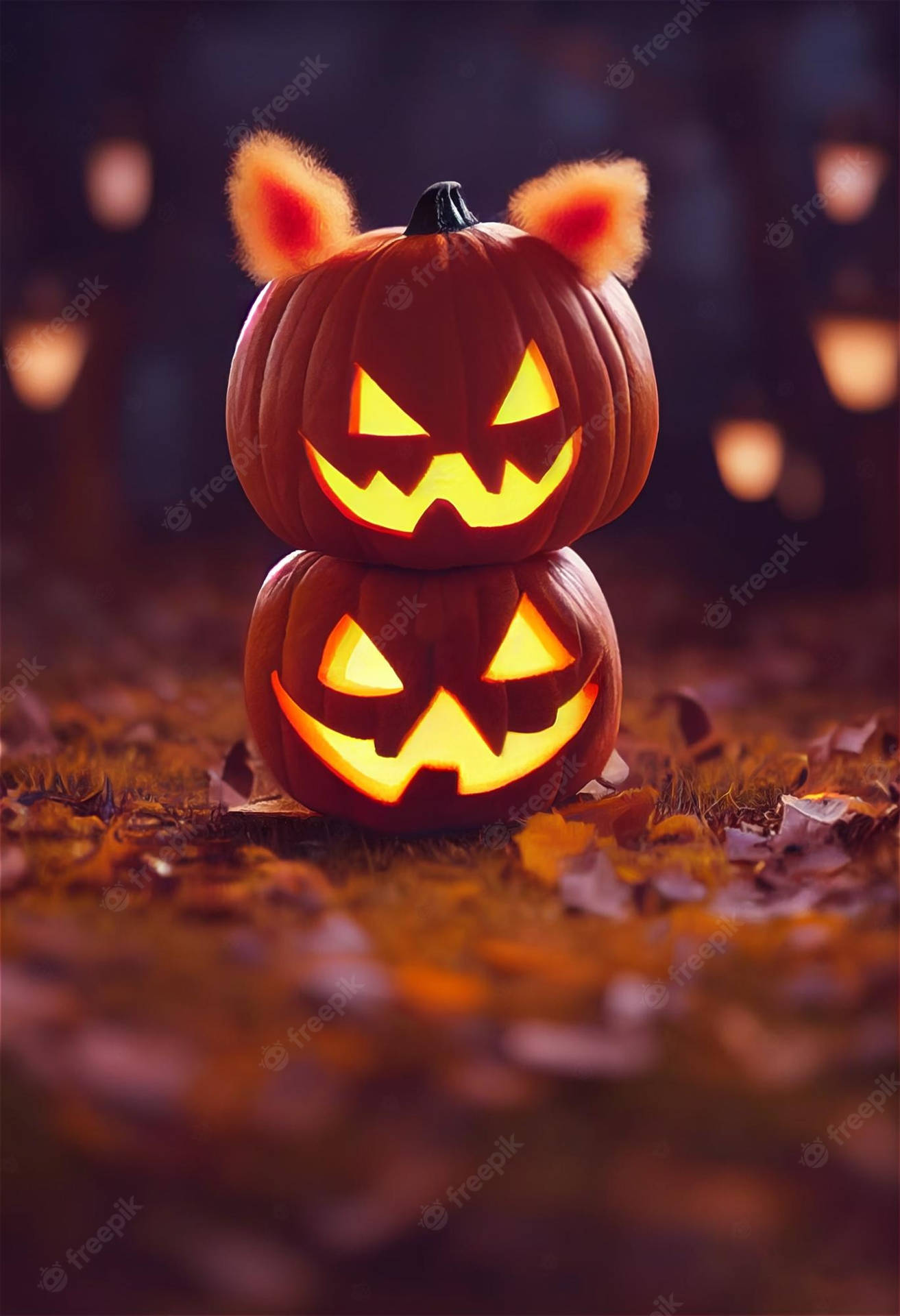 Scare Yourself This Halloween With An Intimidating Pumpkin Background