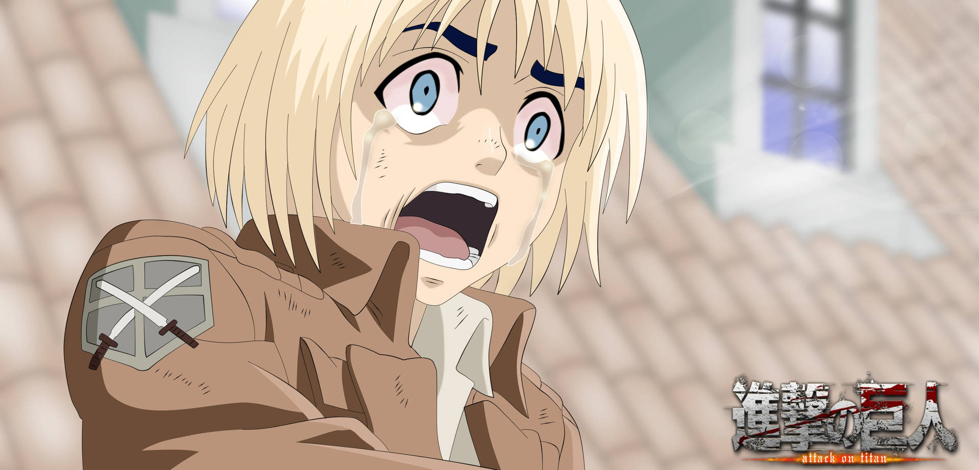 Scared Armin Arlert Background