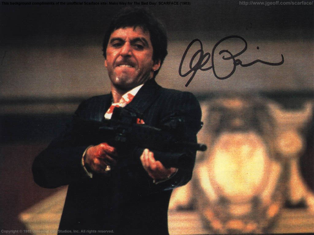 Scarface Al Pacino Signature Background