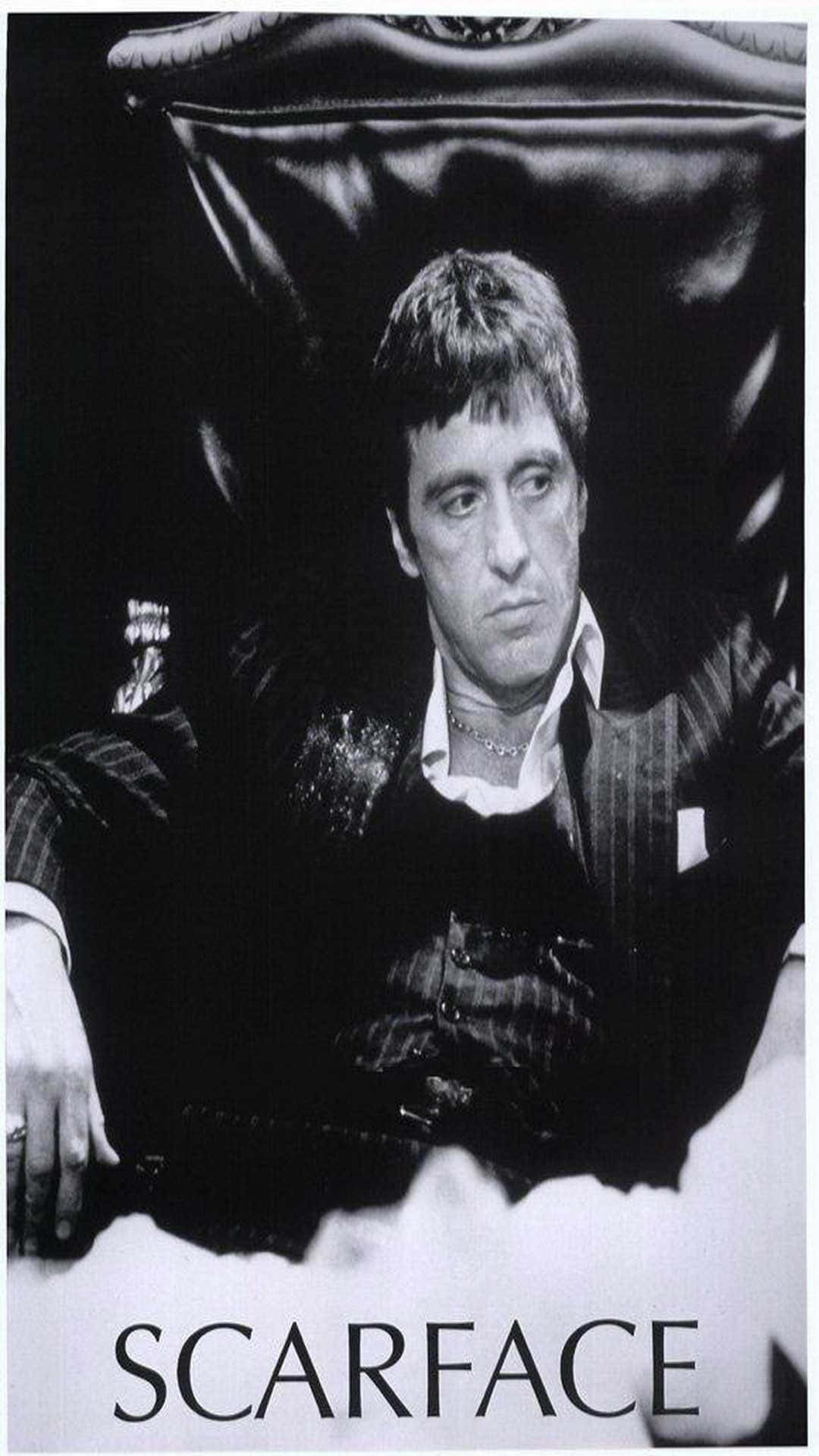 Scarface In His Leather Chair Iphone Background