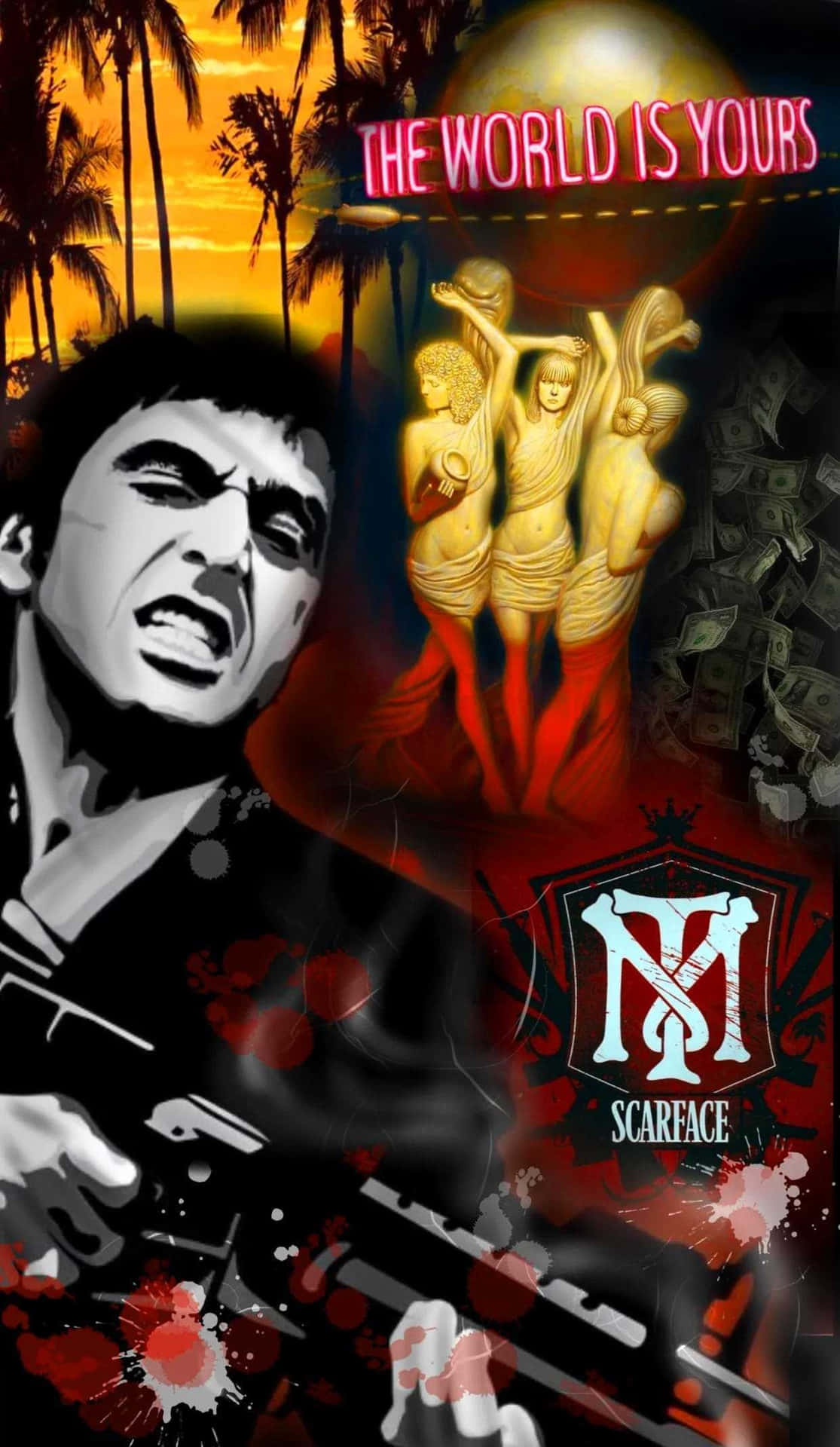 Scarface Tony Montana World Is Yours Artwork Background