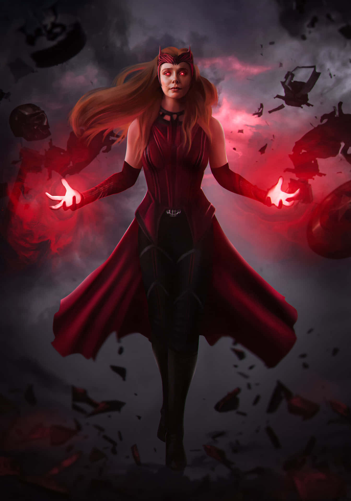 Scarlet Witch 8k Floating Background