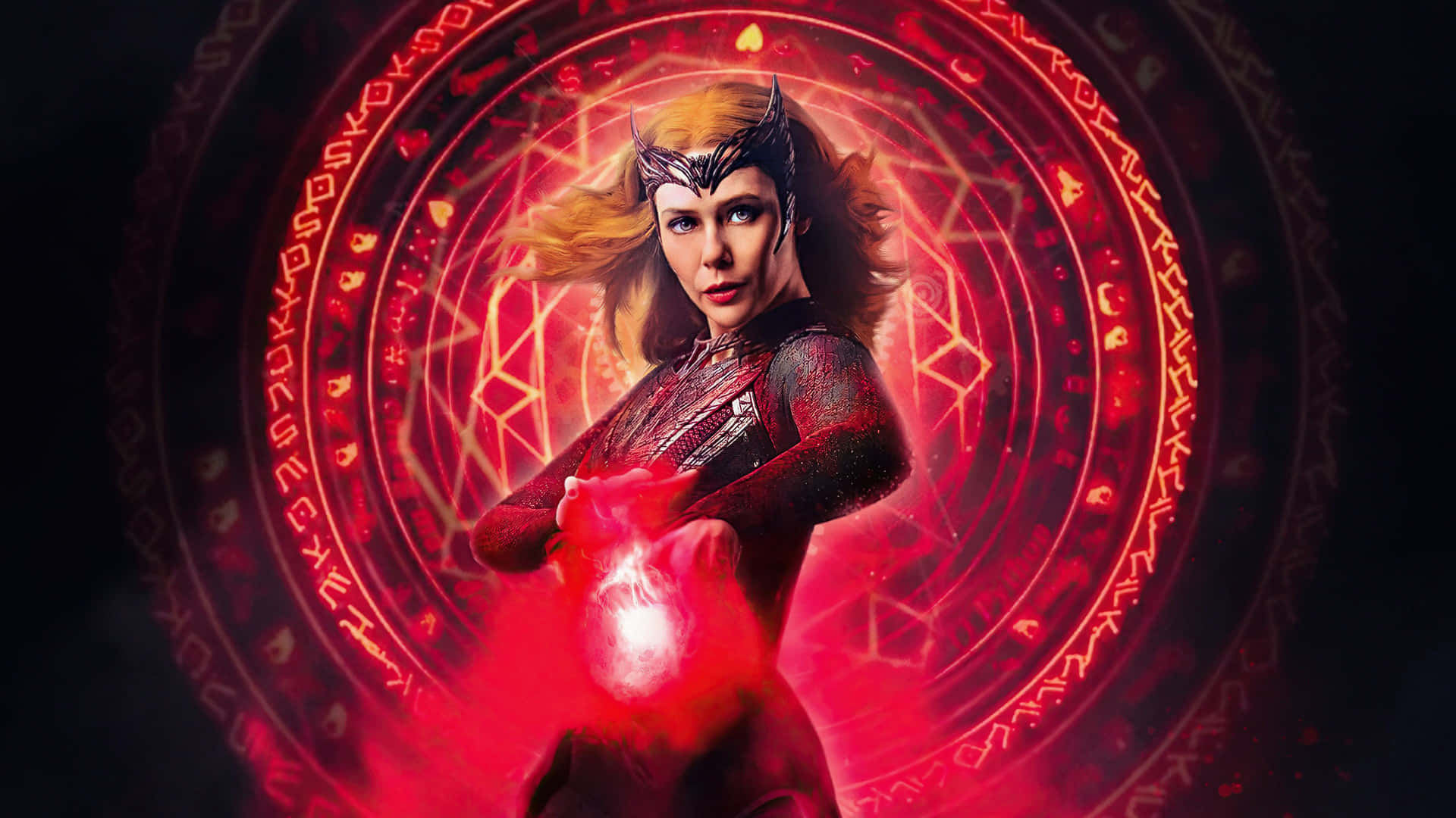 Scarlet Witch Magic Circle Background
