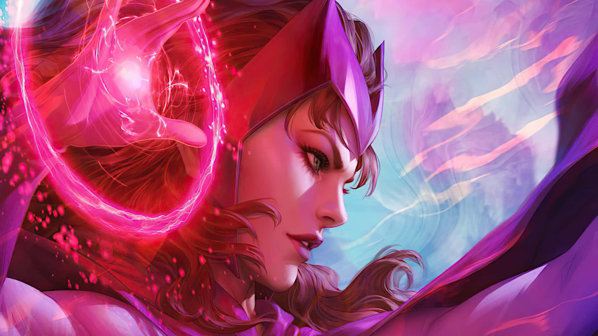 Scarlet Witch Magic Display Background