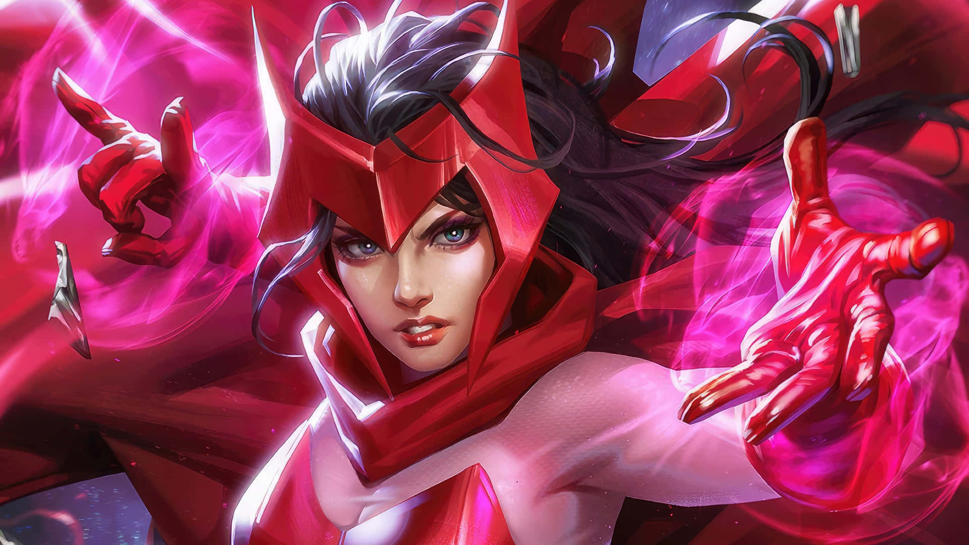 Scarlet Witch Mystic Energy Background