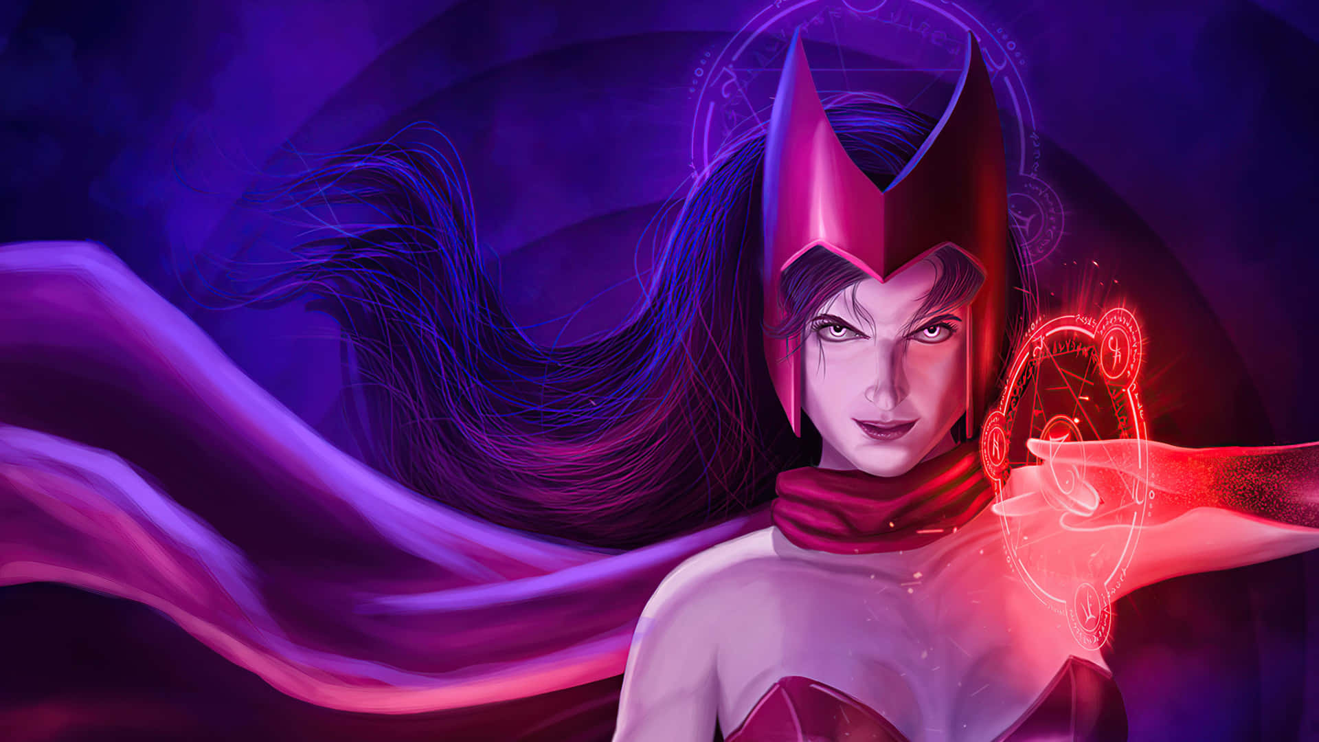 Scarlet Witch Mystical Energy Artwork