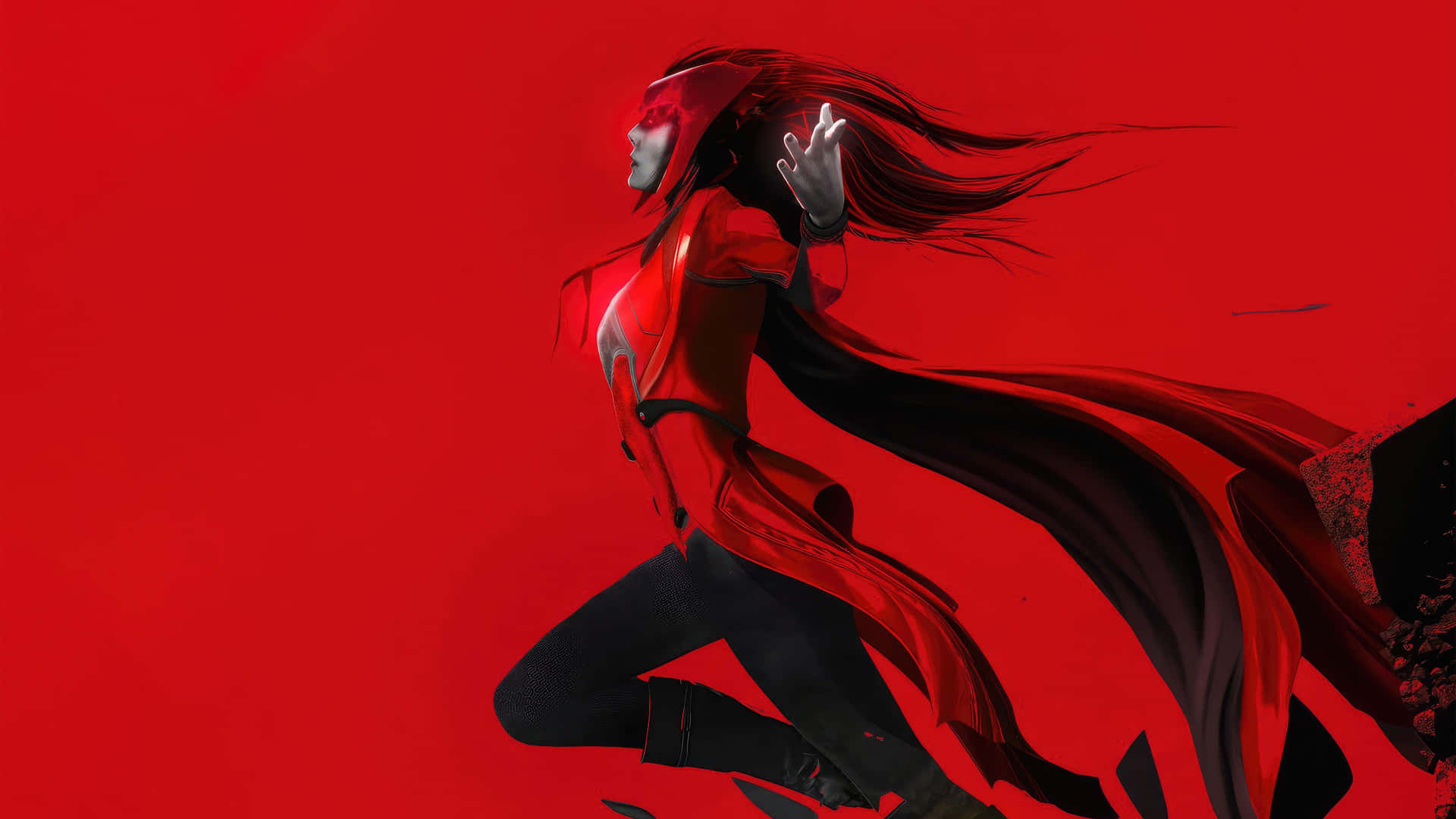 Scarlet Witch Red Backdrop Background