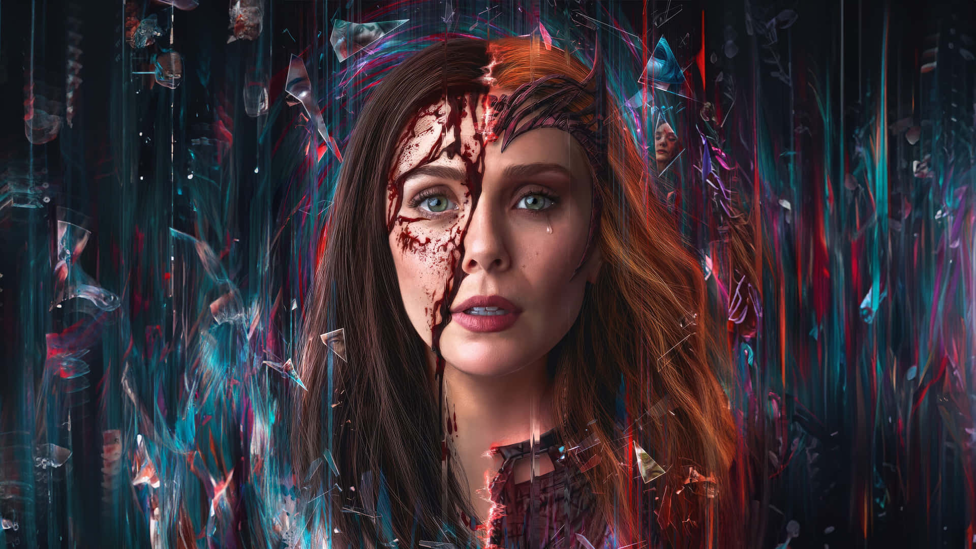 Scarlet Witch Shattered Reality Background