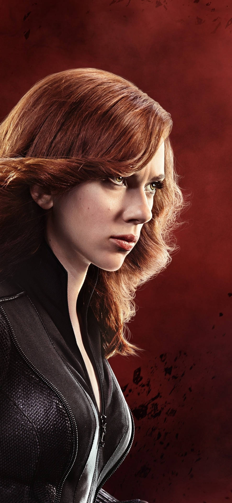 Scarlett Johansson As Black Widow Side Profile Background