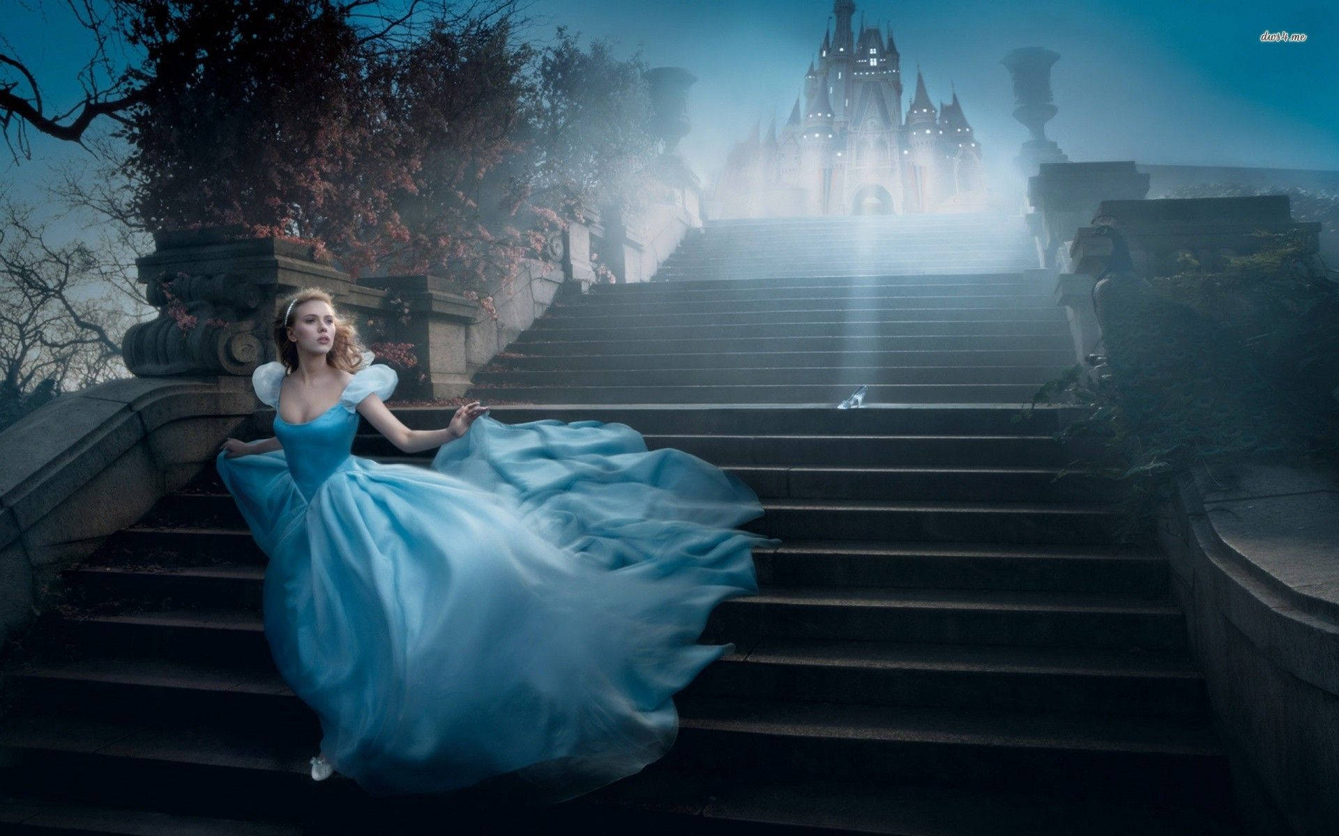 Scarlett Johansson As Cinderella Background