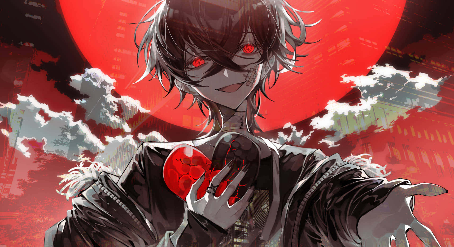 Scary Anime Boy Offers Heart