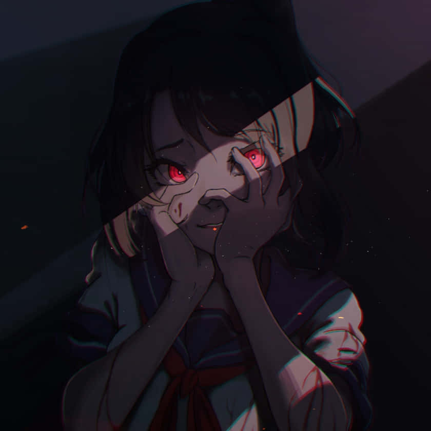 Scary Anime Girl With Red Eyes