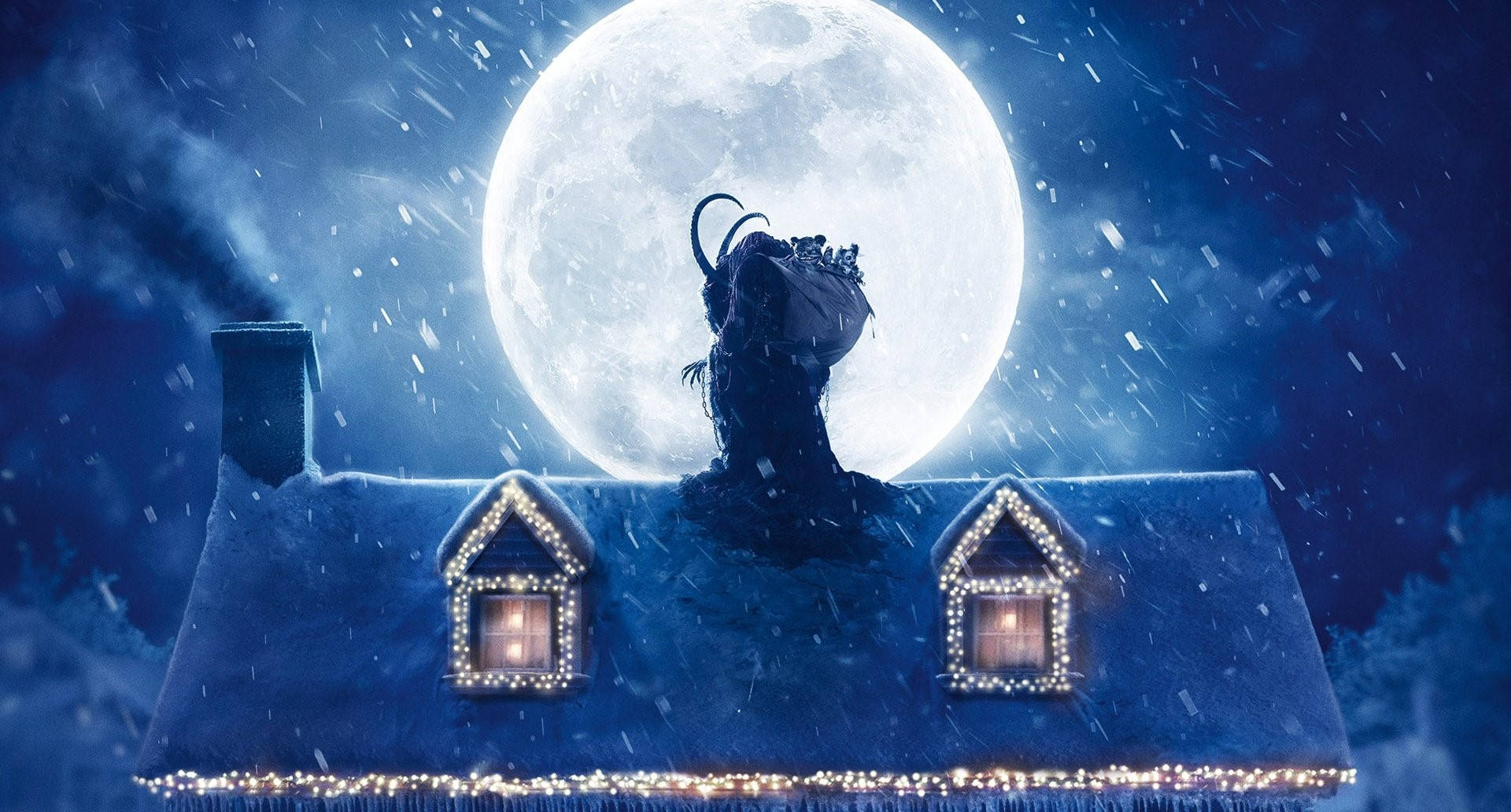 Scary Christmas With A Sneaky Krampus Background