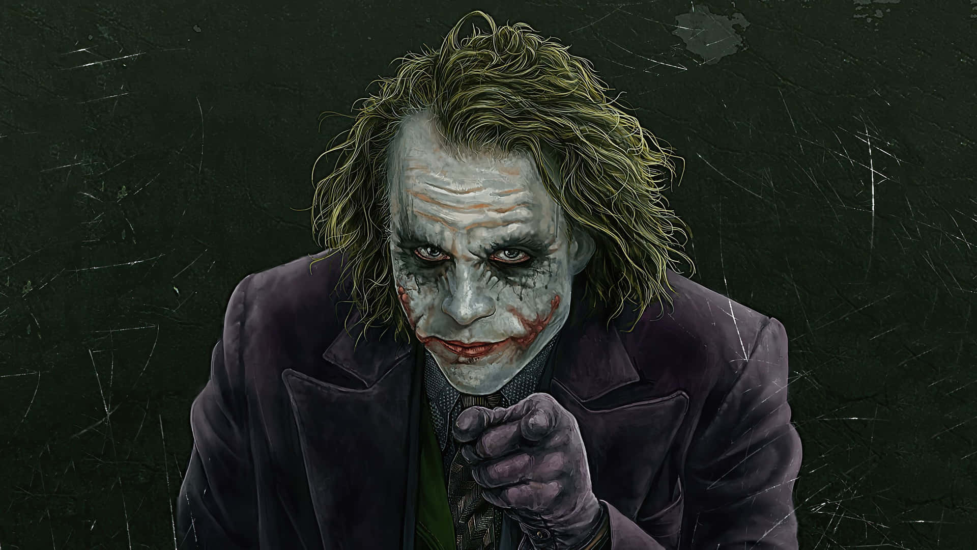 Scary Dangerous Joker Digital Drawing