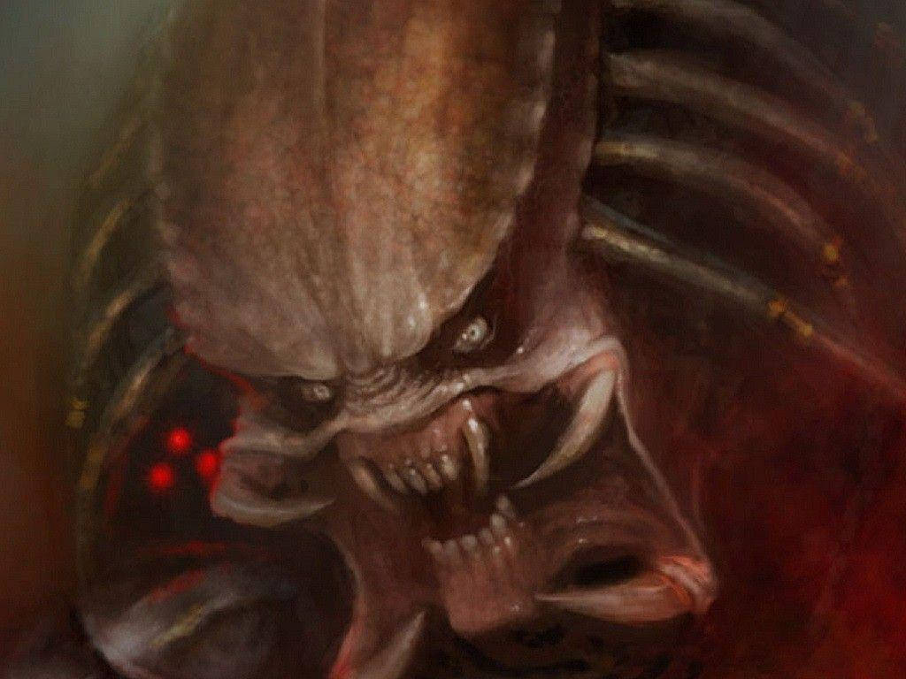 Scary Face Monster Teeth Predator Background