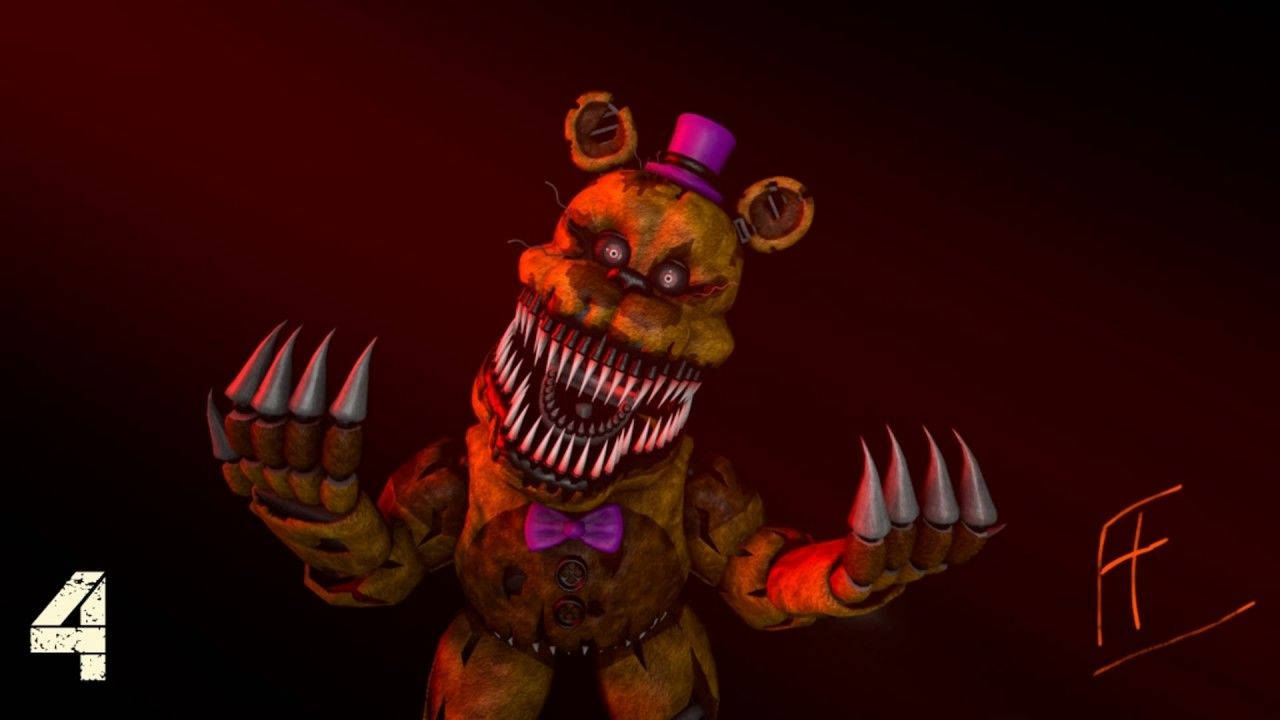 Scary Fredbear Fnaf Background