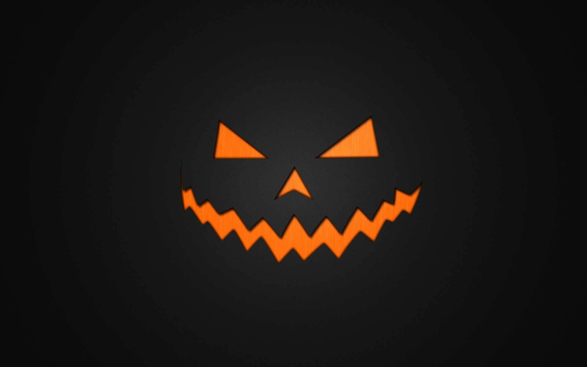 Scary Halloween Black Jack-o-lantern Background