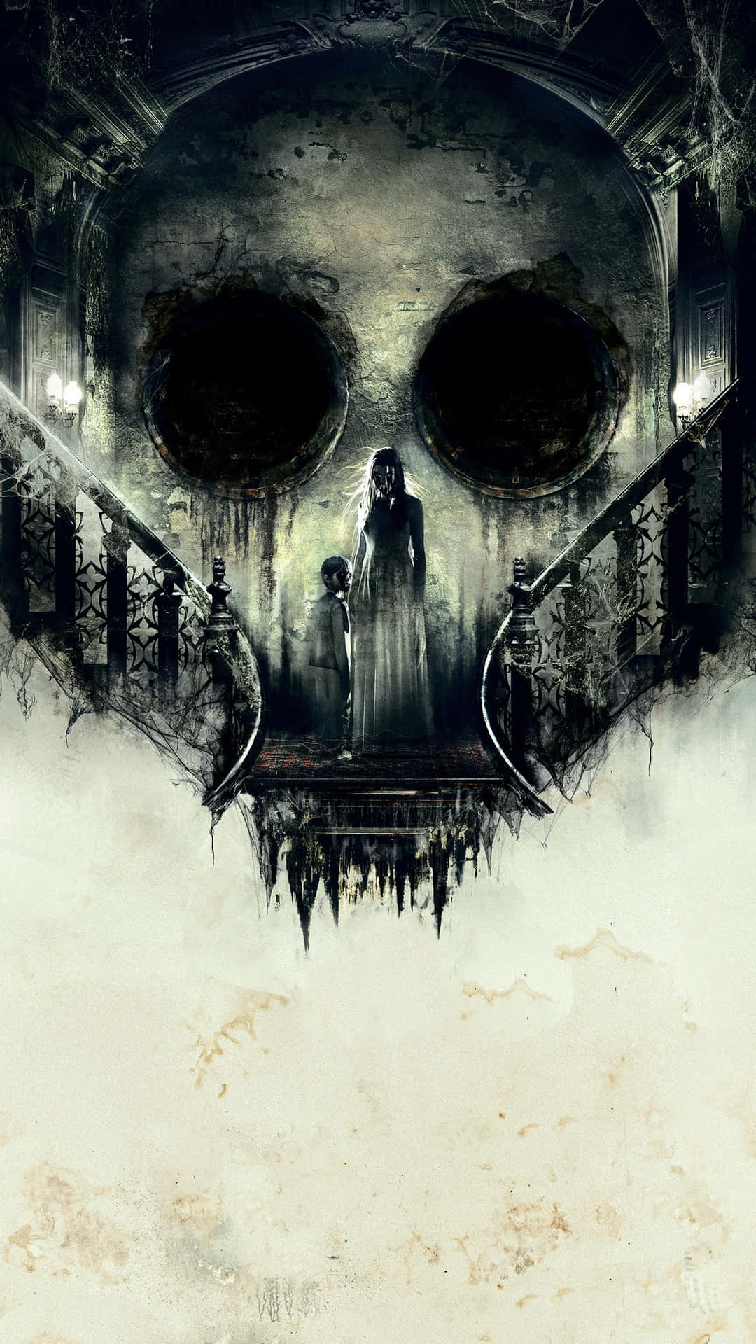 Scary, Nightmarish World Hiding Behind The Modern Sleekness Of The Iphone Background