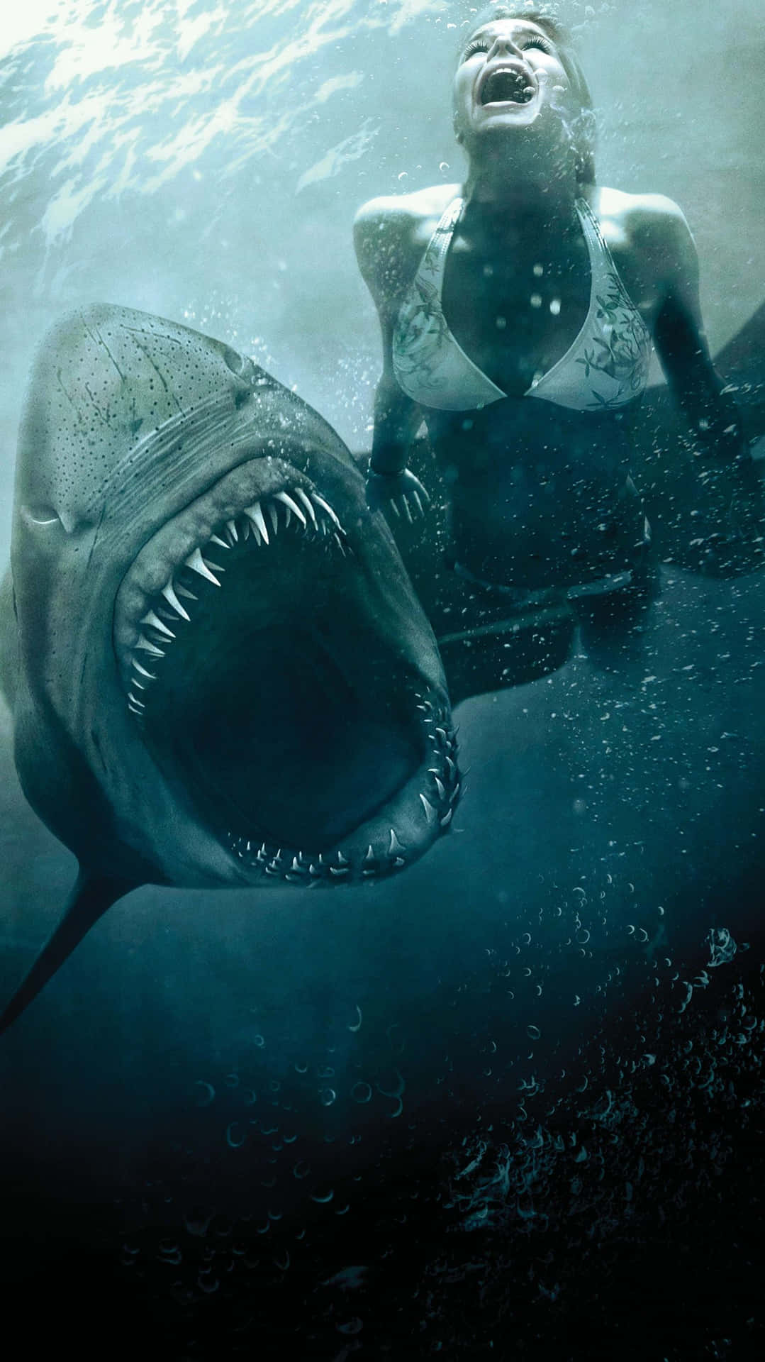 Scary Shark Movie Poster Background