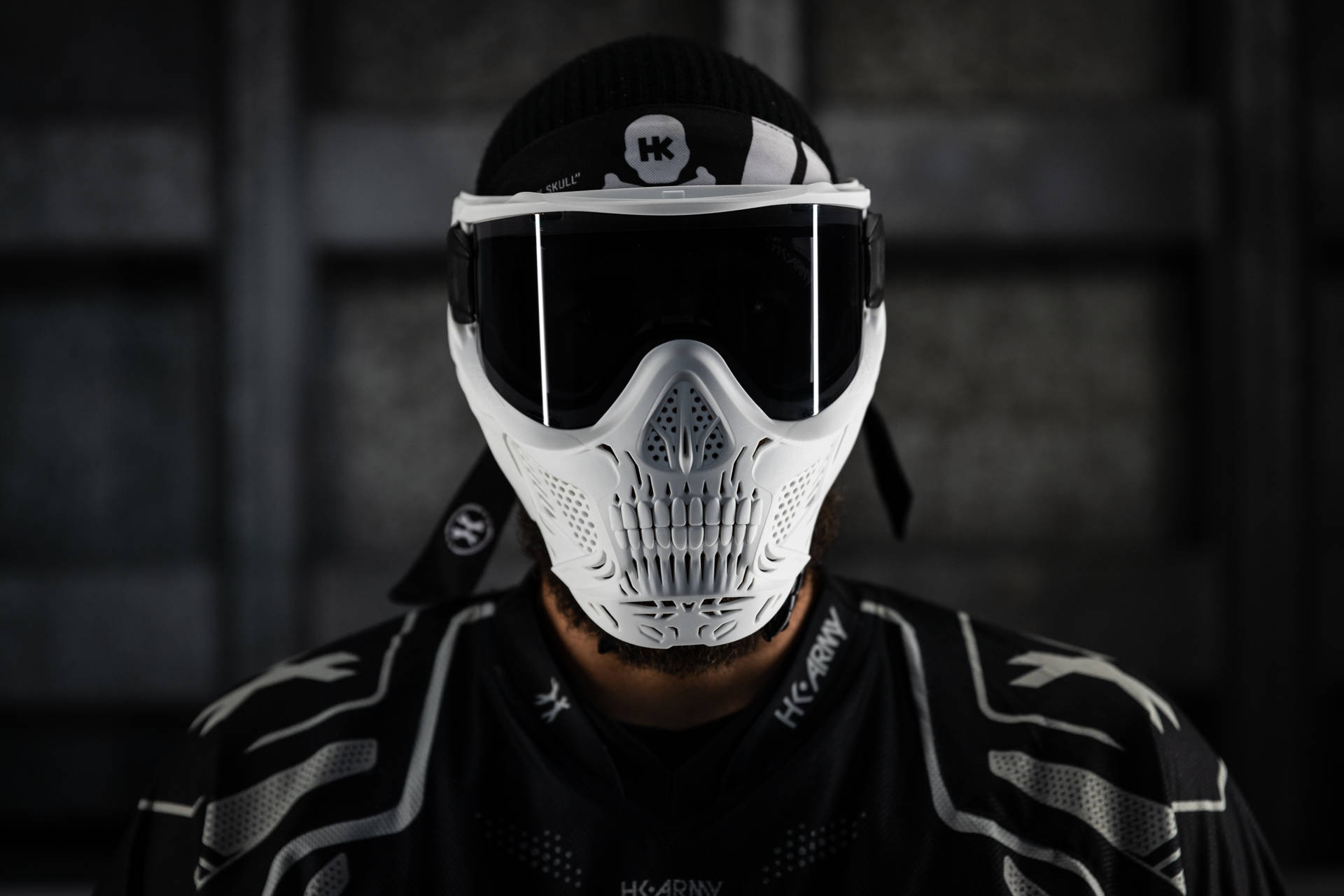 Scary Skull Design On Helmet
