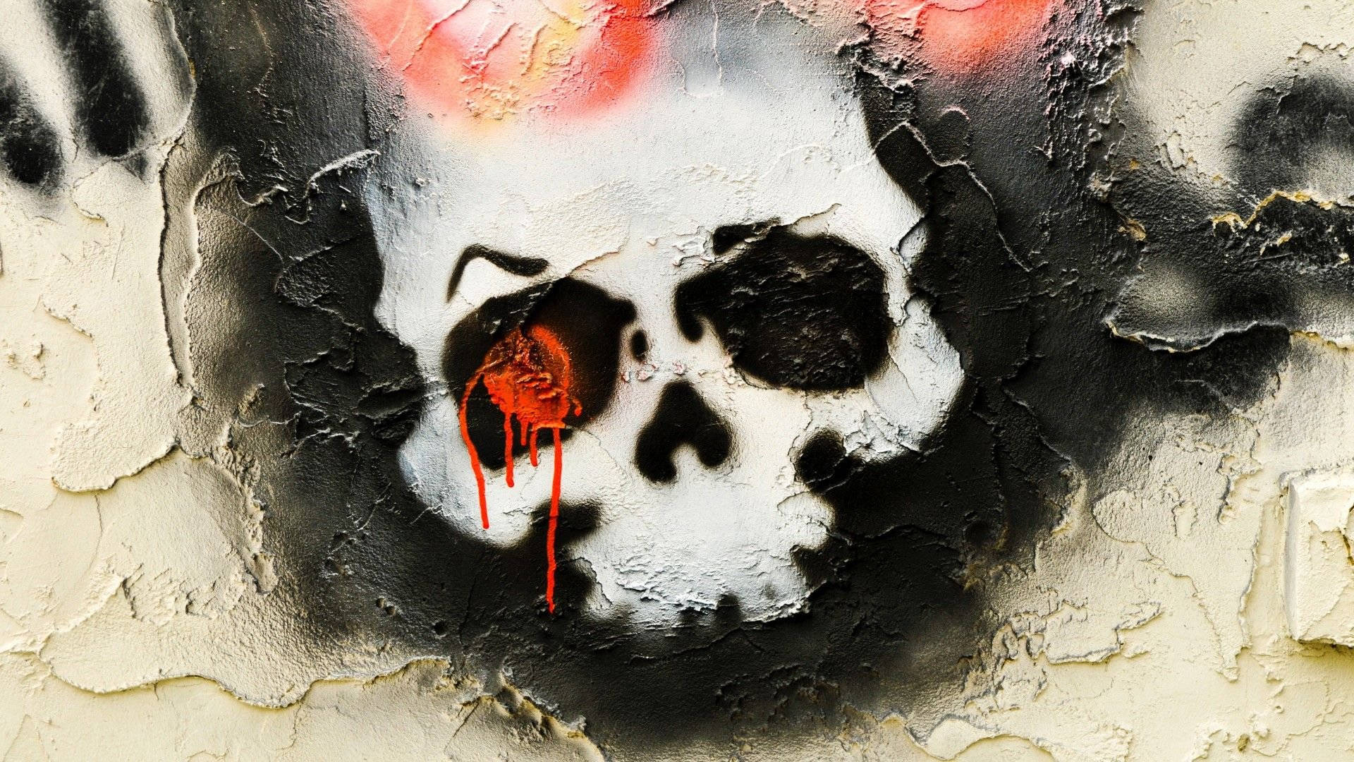 Scary Skull Urban Art Background